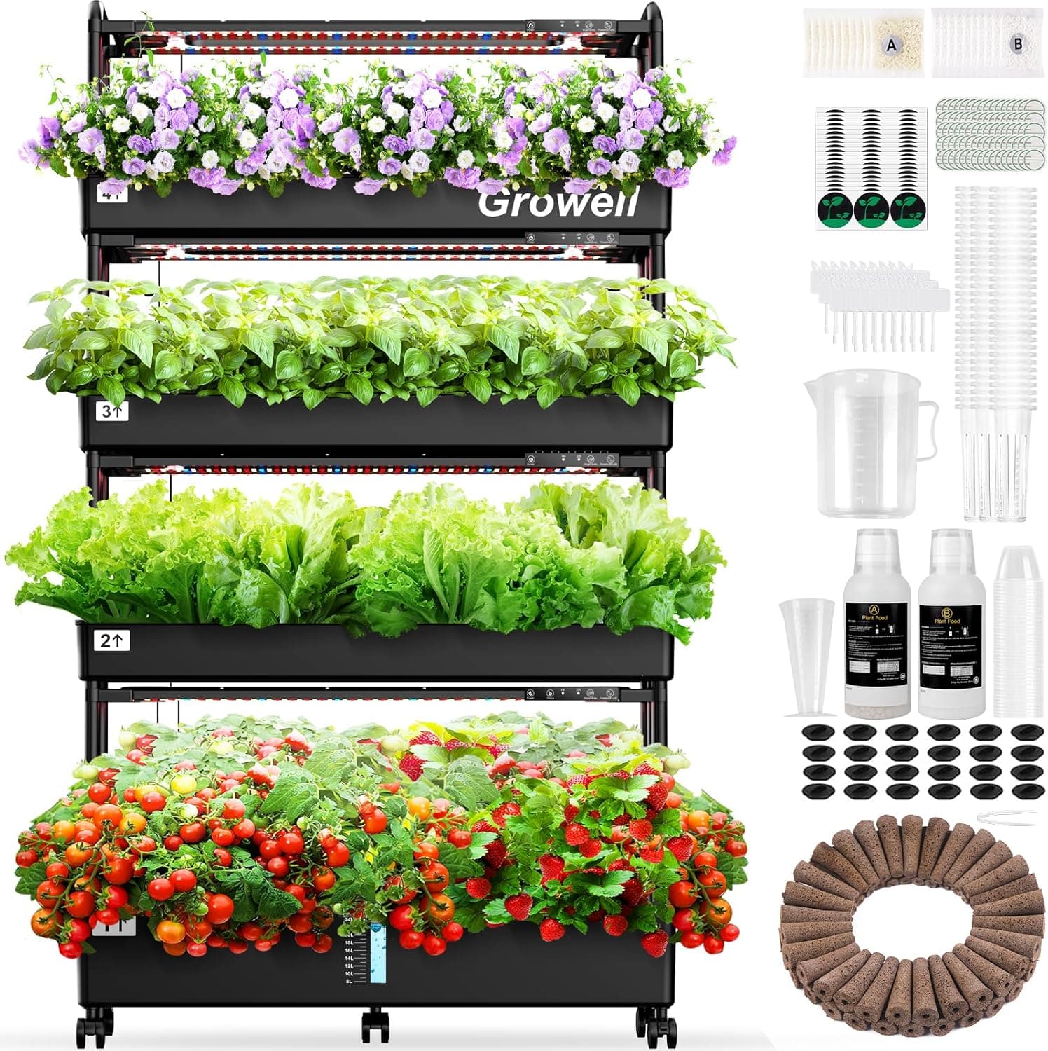Growell Large Hydroponics Growing System Kit - 120 Pods Vertical Garden — Spring Gift Ideas gift idea