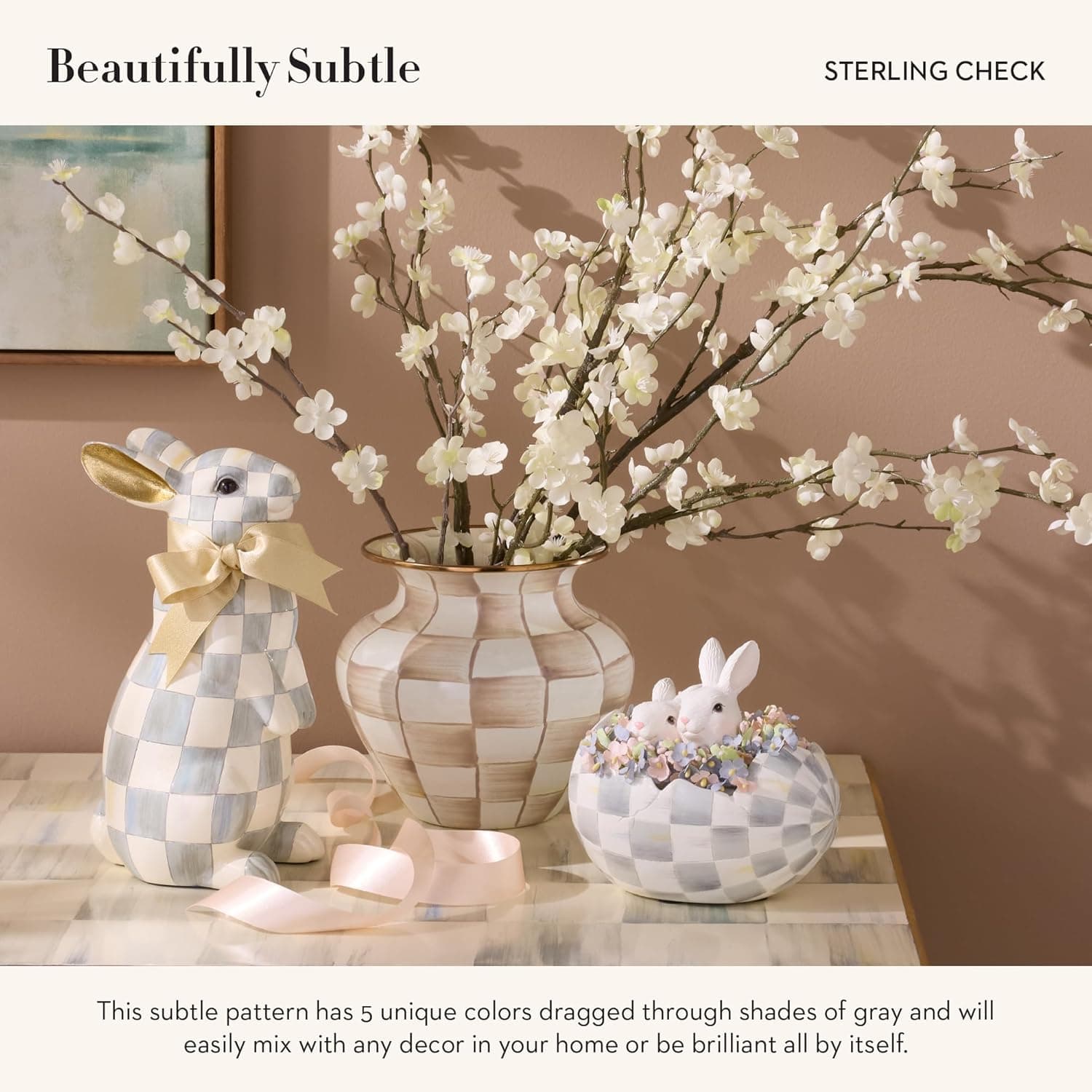 MACKENZIE-CHILDS Bunny Figurine - Sterling Check thumbnail 3