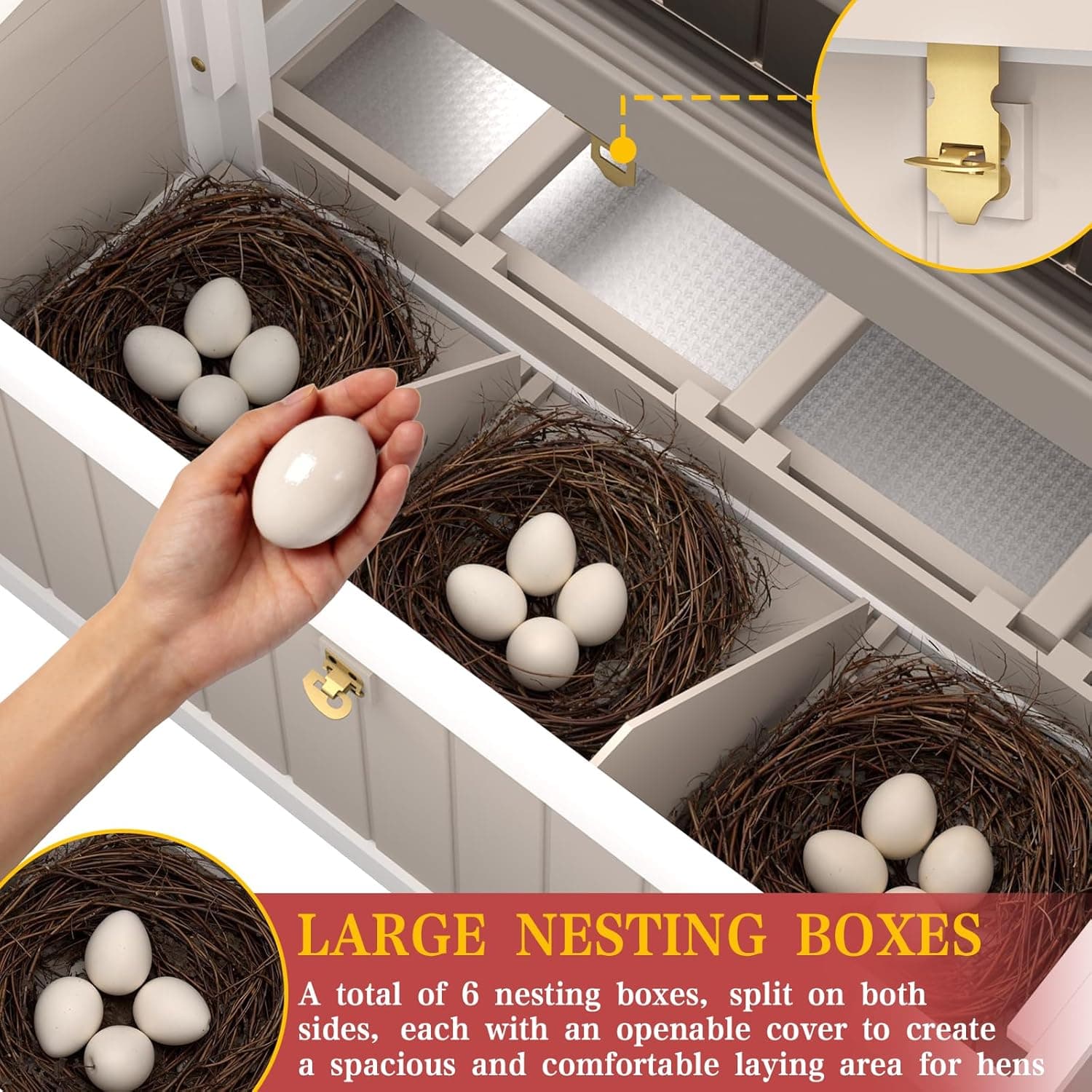 Large Chicken Coop with Run and Nesting Boxes thumbnail 3