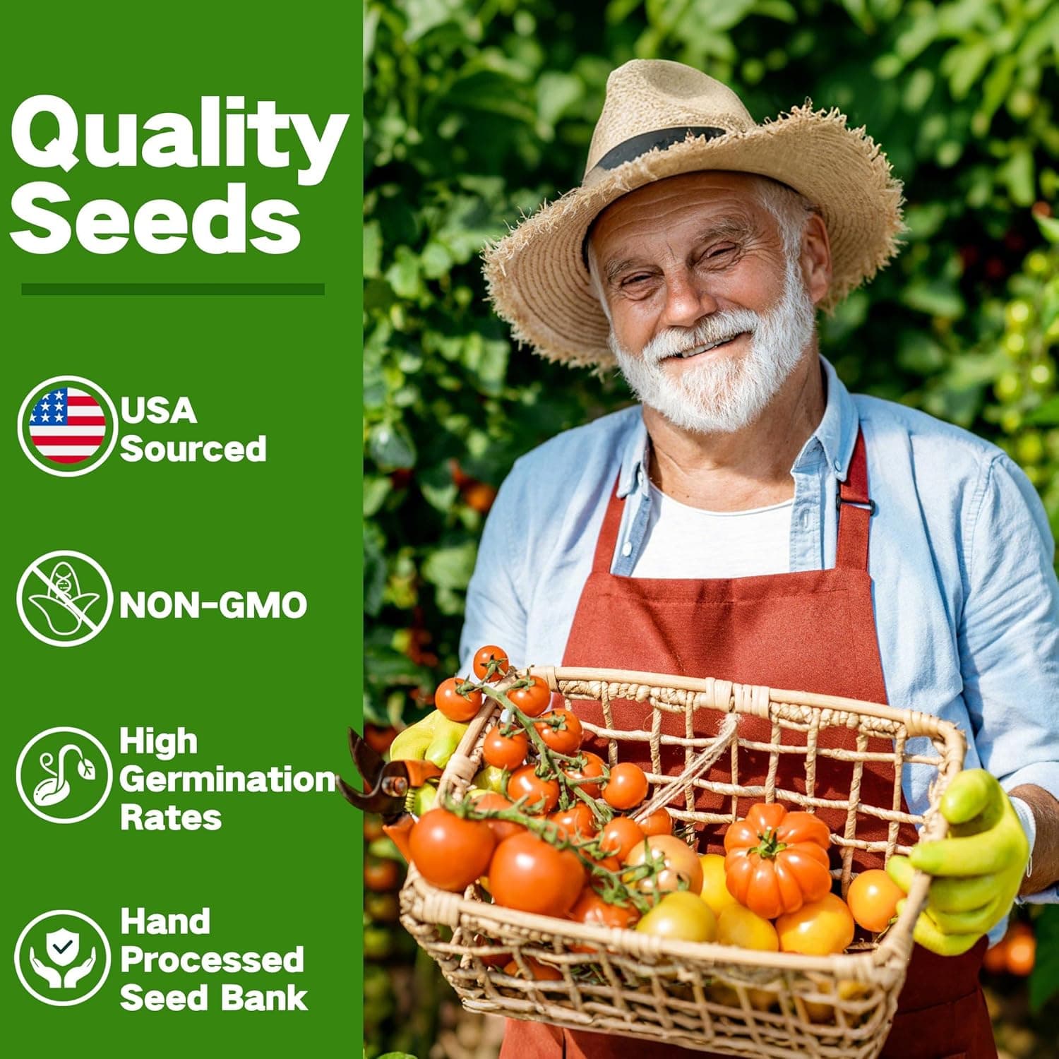 Lush&Dew Year-Round USDA Zone 6 Heirloom Survival Seed Kit - 32 Varieties, 30,000+ Seeds thumbnail 4