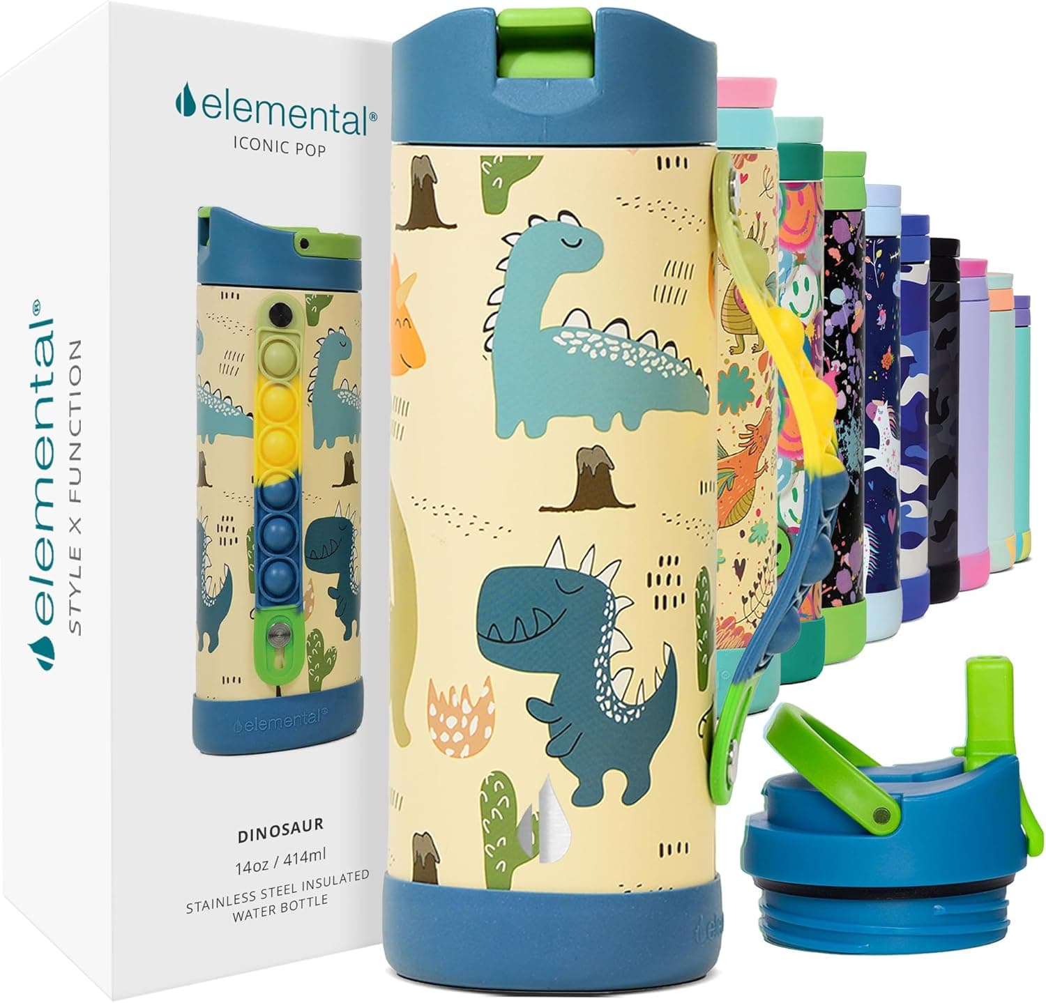 Elemental Iconic Kids Water Bottle - Dinosaur — Spring Gift Ideas gift idea
