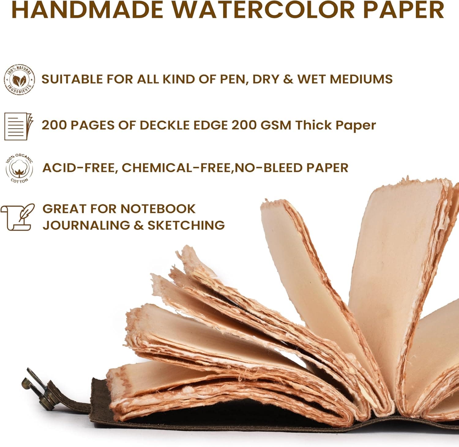 LEATHER VILLAGE Leather Bound Vintage Journal thumbnail 3