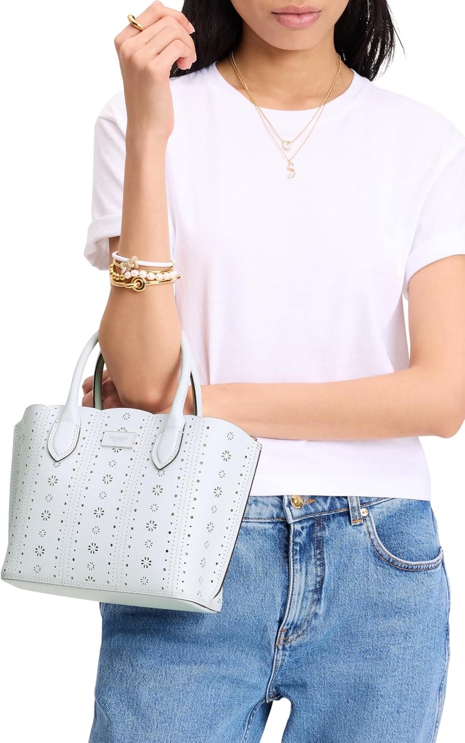 Kate Spade New York Suite Pointelle Crossgrain Leather Crossbody Tote thumbnail 4