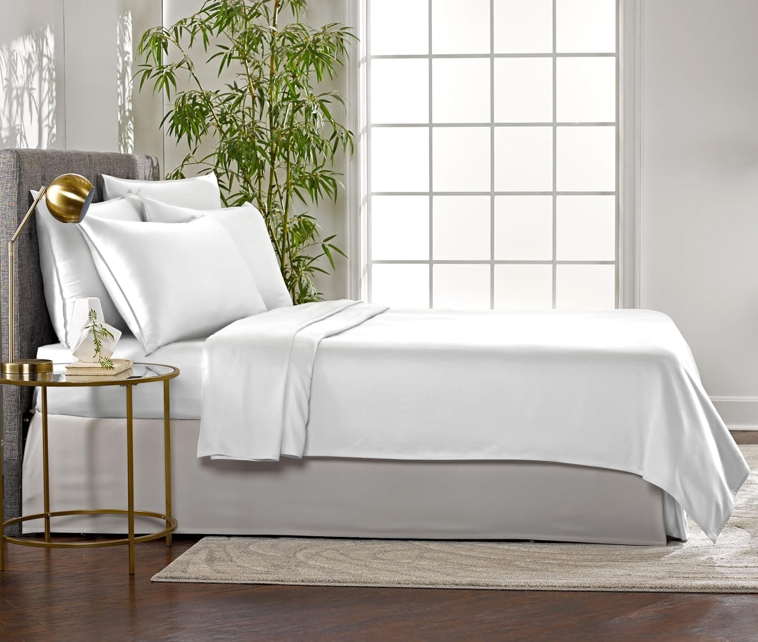 Pure Bamboo King Sheets - Organic White thumbnail 2