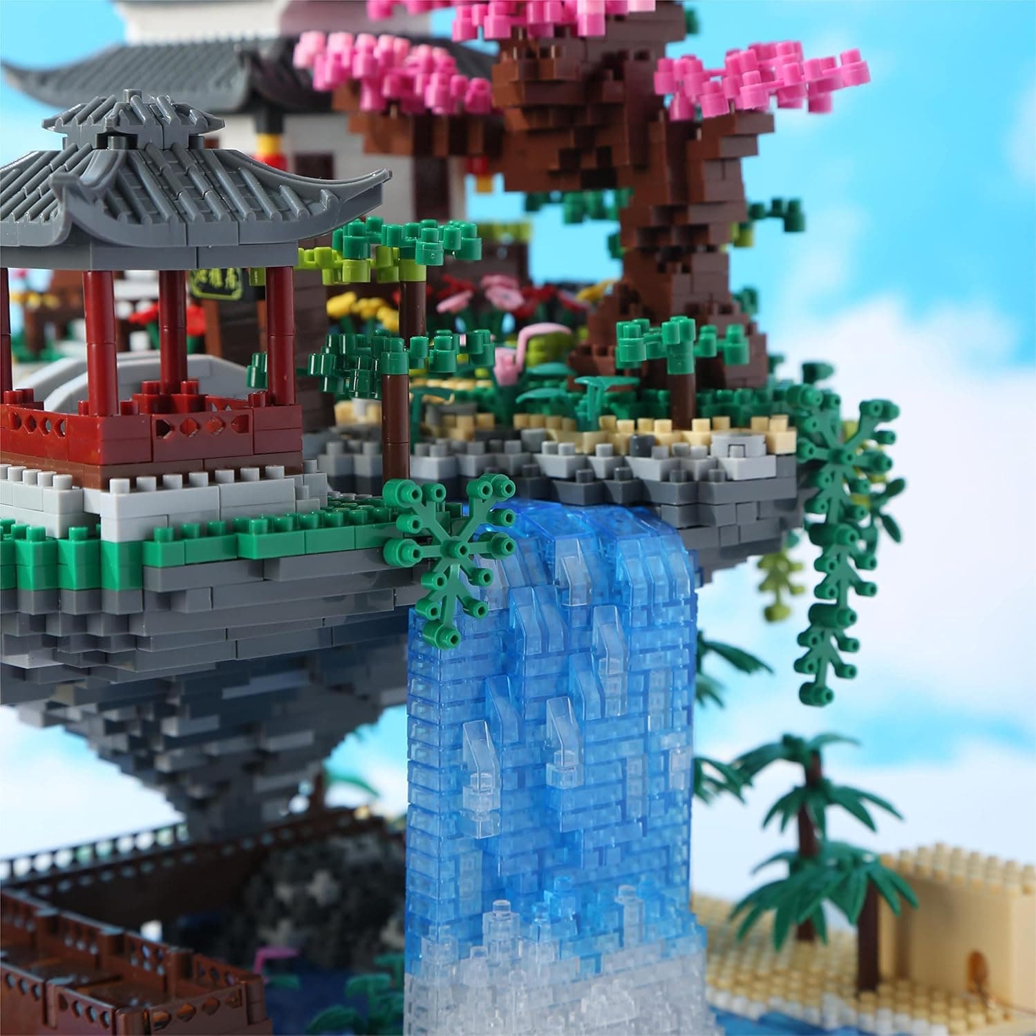 Yushinv Cherry Blossom Tree Building Set with Gift Box, Original Music Cherry Blossom Tree House(Type :Symphony), Japanese Sakura Tree House Lights Building Kit3320 Pcs, Cherry Bonsai Building Set. : Toys &amp; Games thumbnail 5