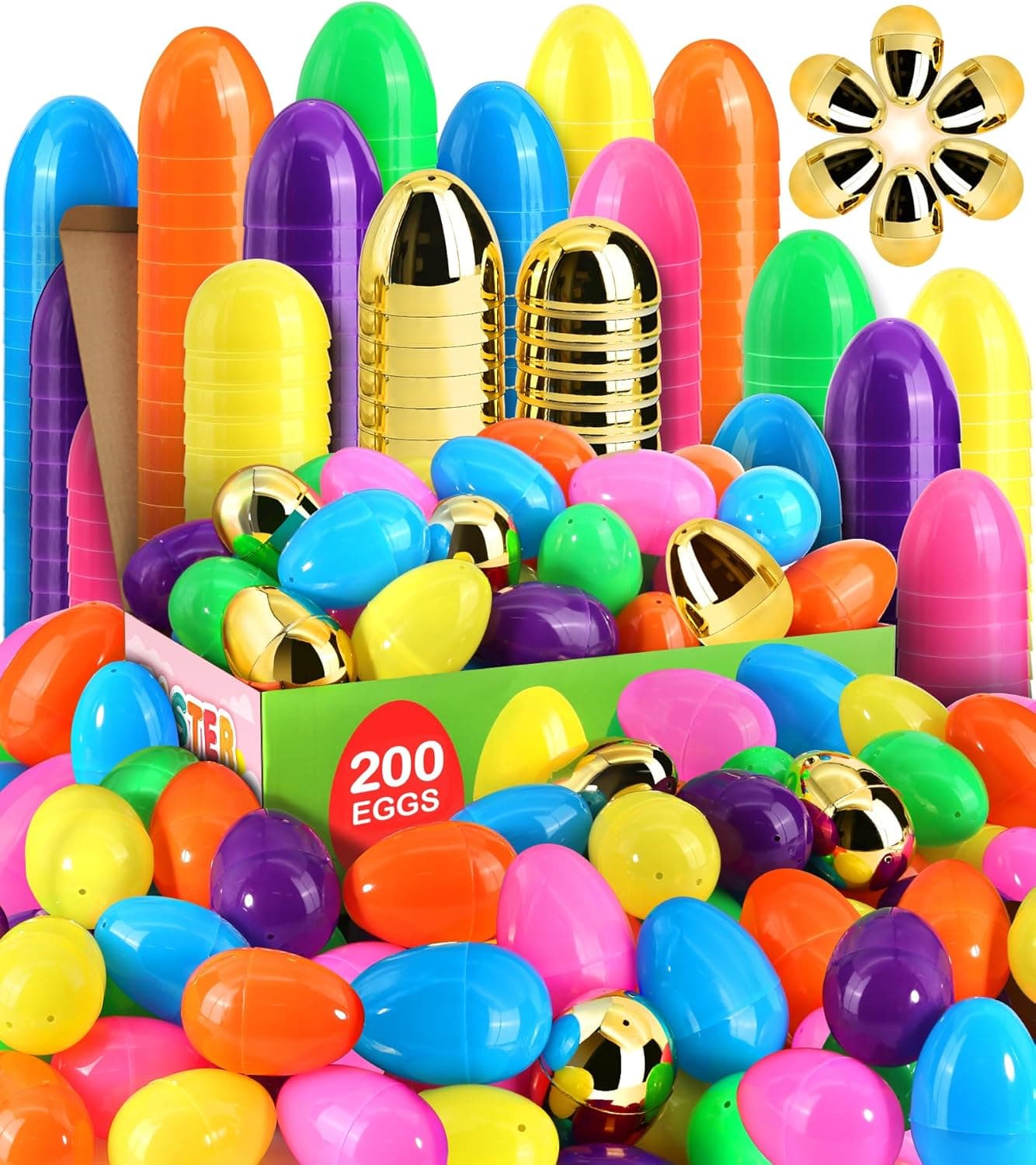 Easter Basket Stuffers Ideas: 200 Pack Fillable Eggs