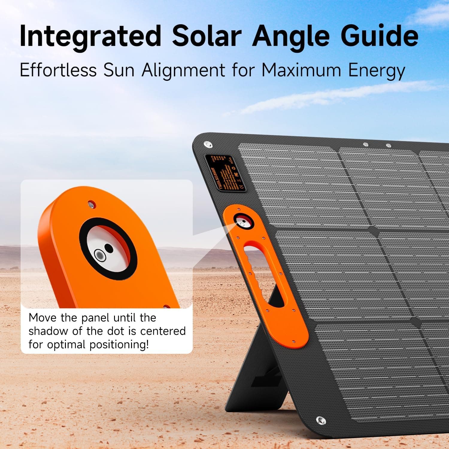 110W Portable Solar Panel for Jackery/EF/Bluetti/Anker/Goal Zero Power Station, IP68 Waterproof, 24% Efficiency, MC4 Output, ETFE Foldable Solar Charger with Adjustable Kickstand for Camping Outdoor : Patio, Lawn &amp; Garden thumbnail 4