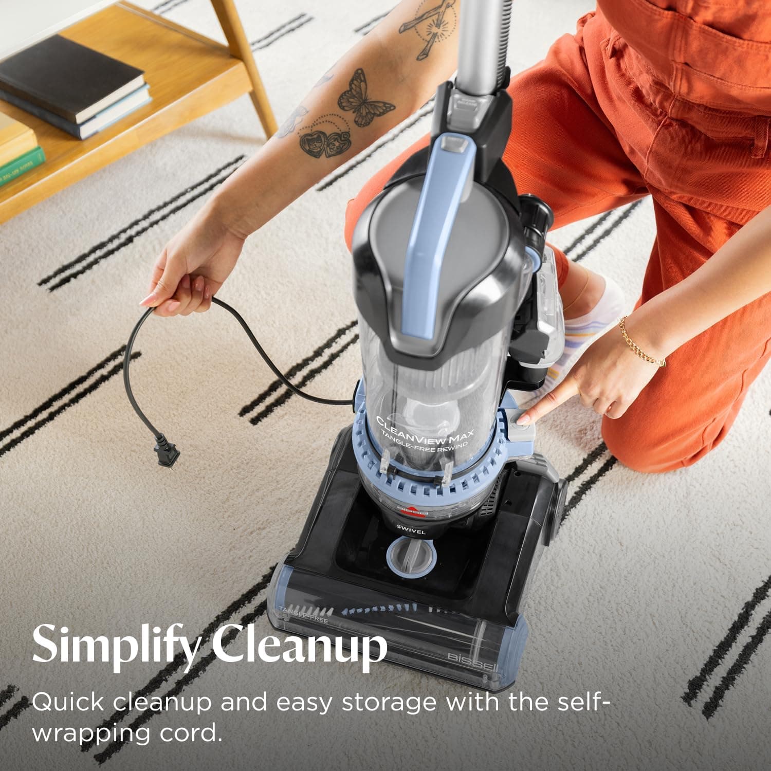 Bissell CleanView Max Tangle-Free Rewind Pet Hair Vacuum with LED Headlights thumbnail 4