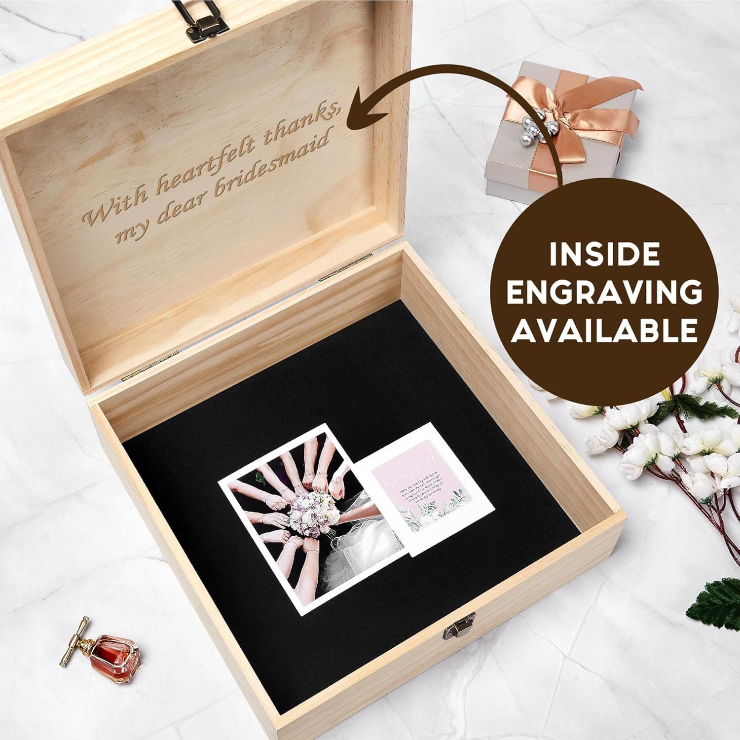 Personalized Monogrammed Wooden Keepsake Box thumbnail 4