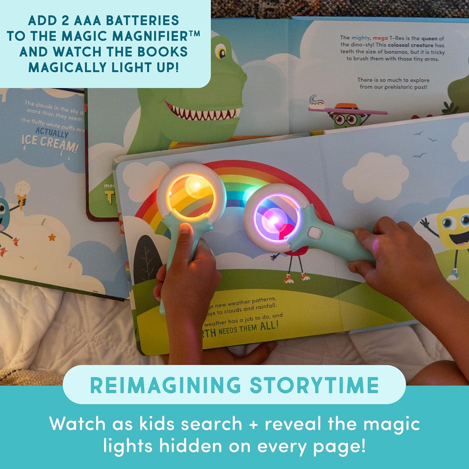 Glo Pals Light-Up Library - 3-Pack Light-Up Kids Books with Magic Magnifier thumbnail 2