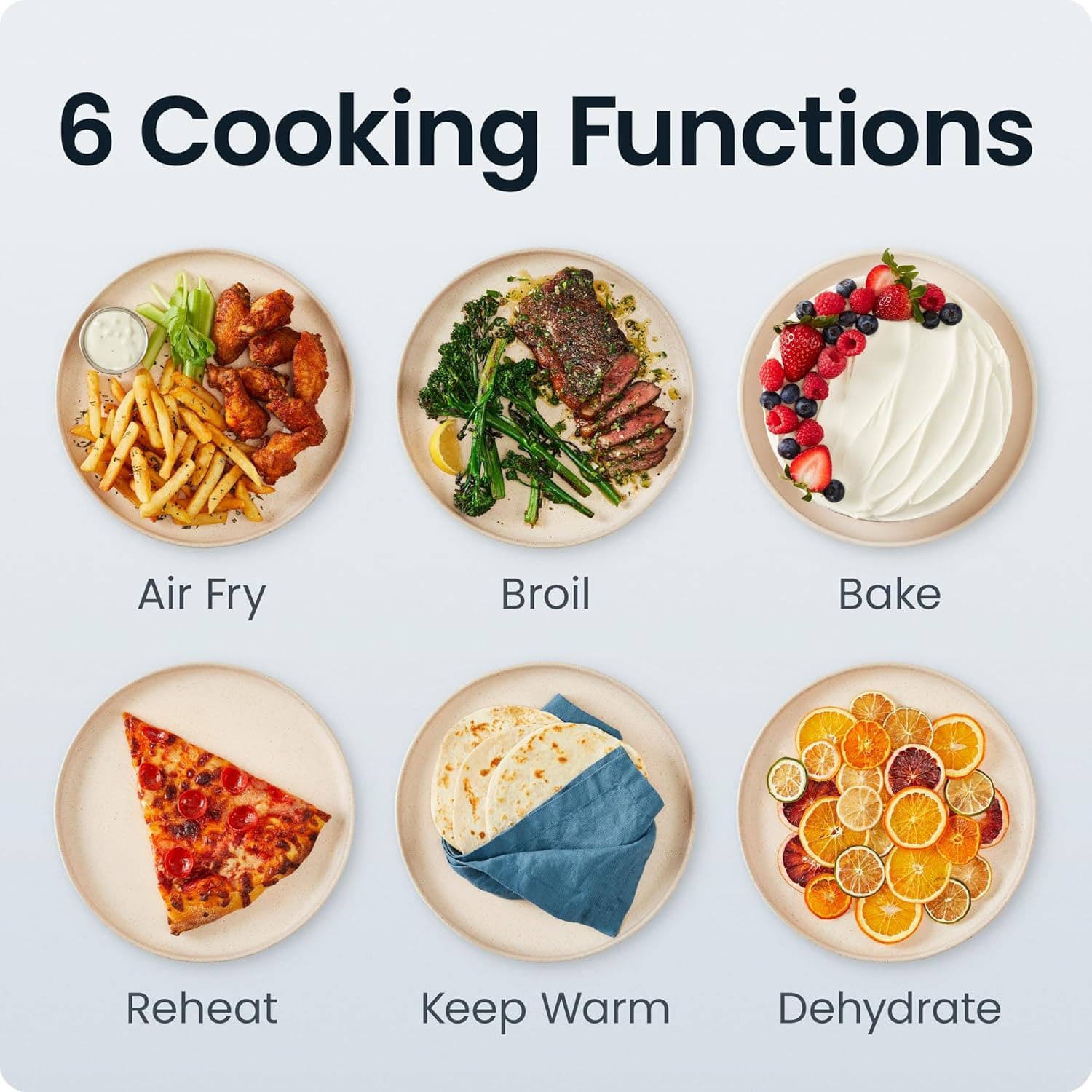 Chefman Crispinator Air Fryer 6-in-1 with 8 Qt capacity, 450°F Max Temp with TurboFry Pro Technology for Fast and Even Results, Viewing Window, Nonstick Ceramic Basket : Home &amp; Kitchen thumbnail 5