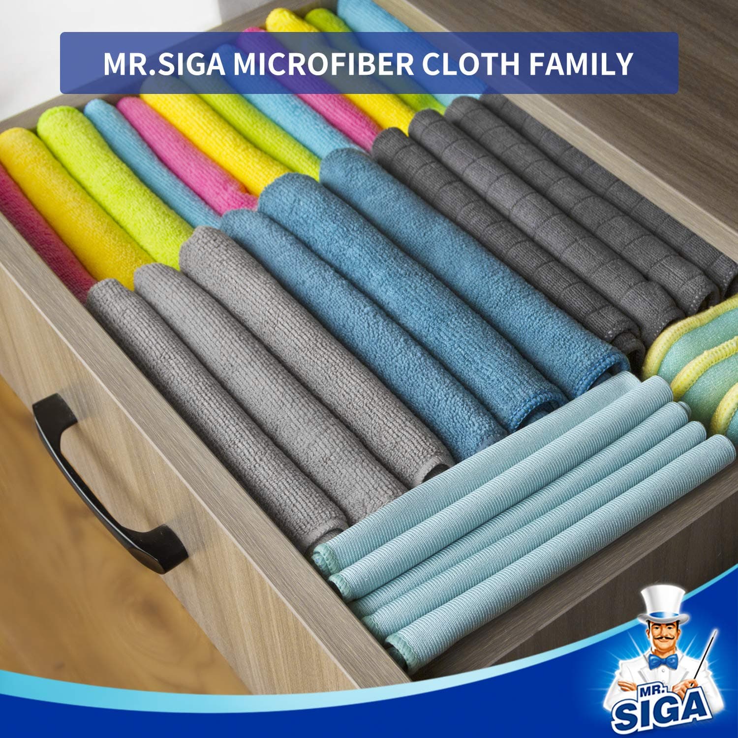 MR.SIGA Microfiber Cleaning Cloth, Pack of 12 thumbnail 3