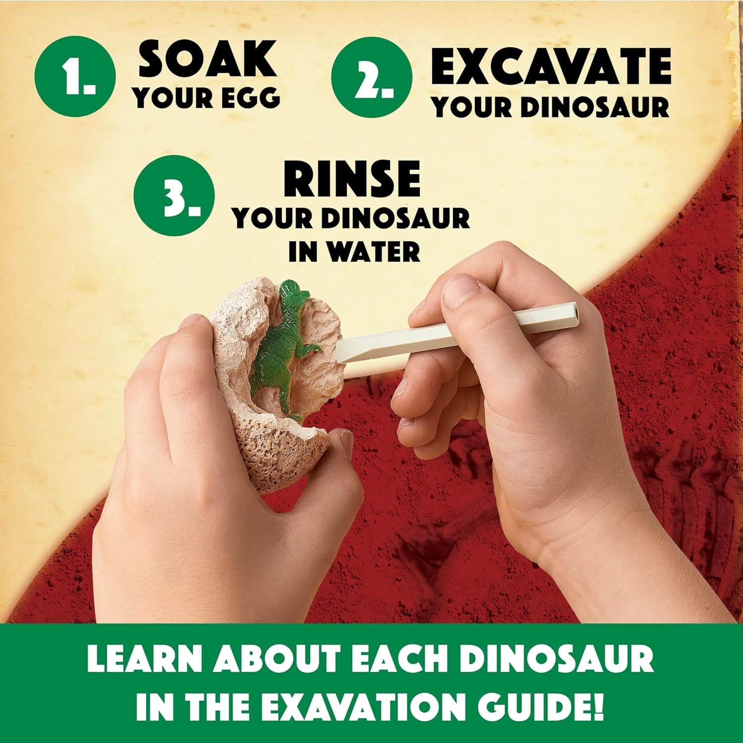 MindWare Dig It Up! Dinosaur eggs excavation kit : Toys &amp; Games thumbnail 4