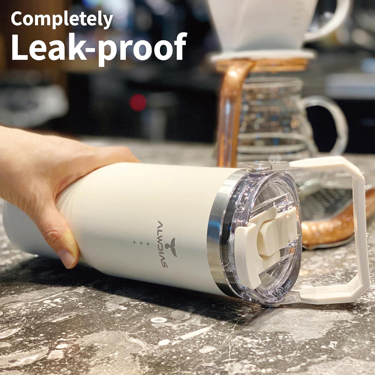Alwdias Samsta 32oz Leak-Proof Insulated Tumbler with Dual-Lid Design thumbnail 3