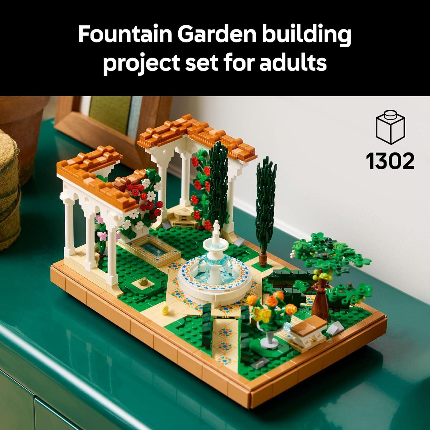 LEGO Icons Fountain Garden Building Set thumbnail 2