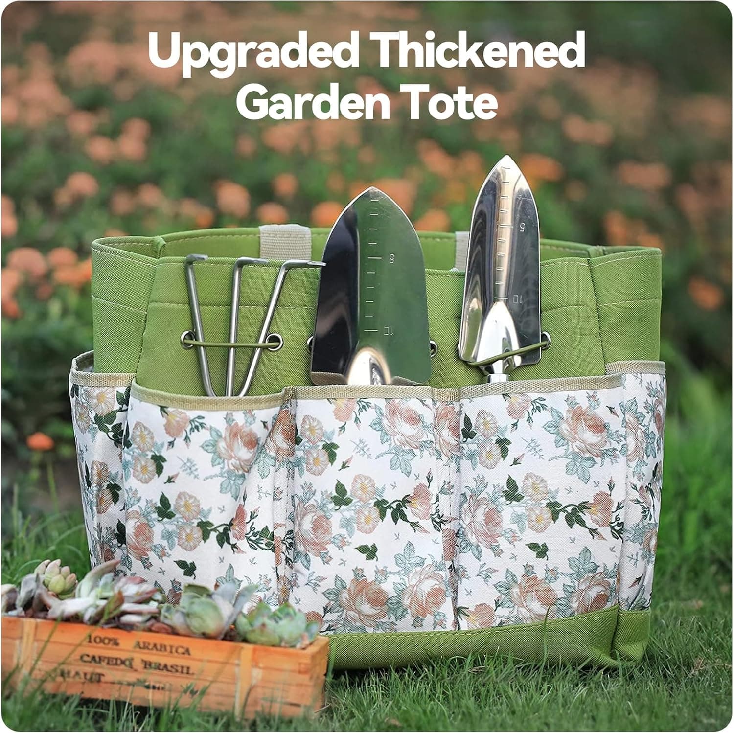 9-Piece Garden Hand Tools Set with Organizer Handbag thumbnail 2