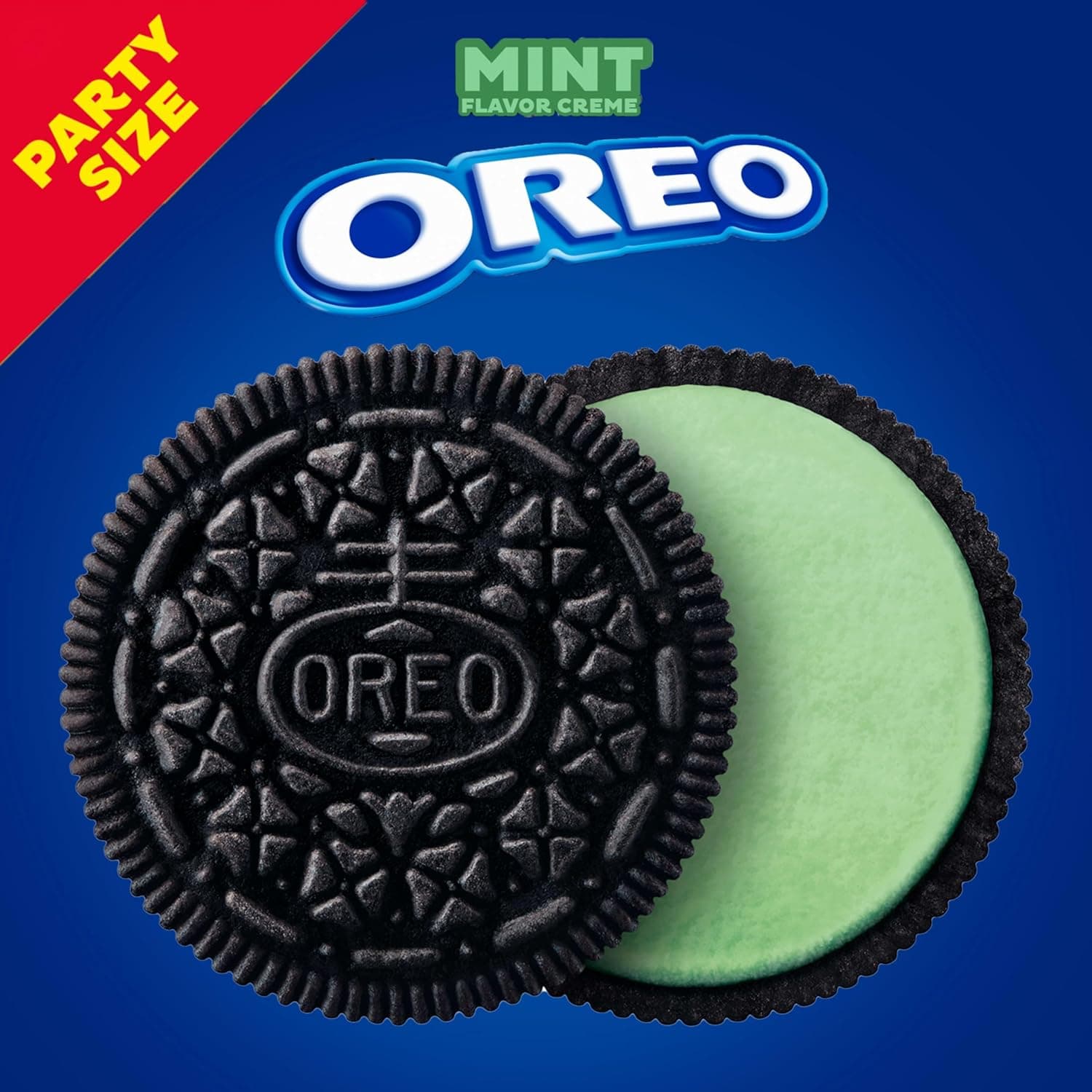 OREO Mint Creme Chocolate Sandwich Cookies Party Size thumbnail 2