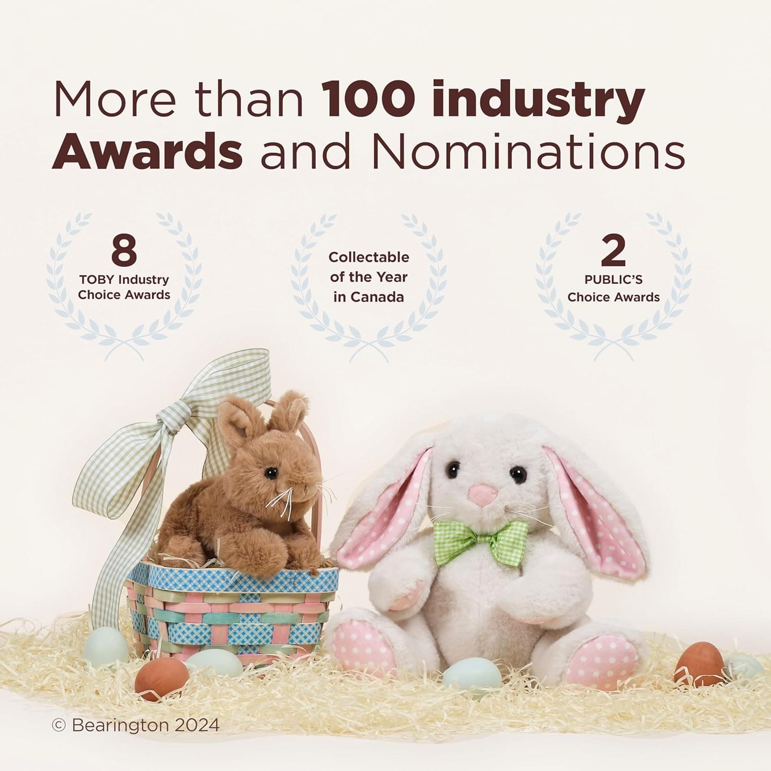 Bearington Creamy The Easter Bunny Stuffed Animal - 10" Soft Plush Rabbit Toy thumbnail 4