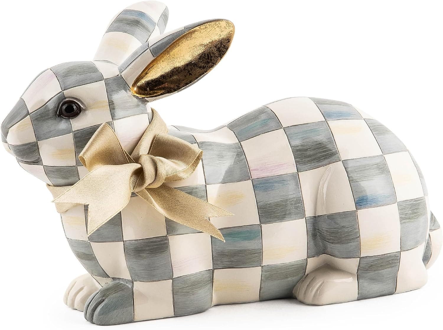 MACKENZIE-CHILDS Bunny Figurine - Sterling Check — Easter Gifts gift idea