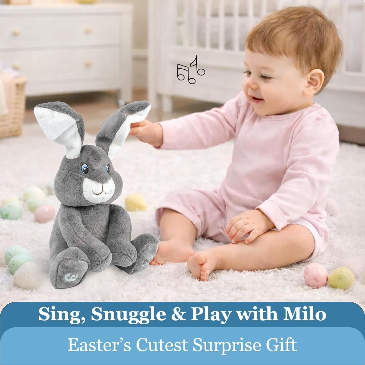 Dimple Milo Peek a Boo Bunny Stuffed Animal thumbnail 3