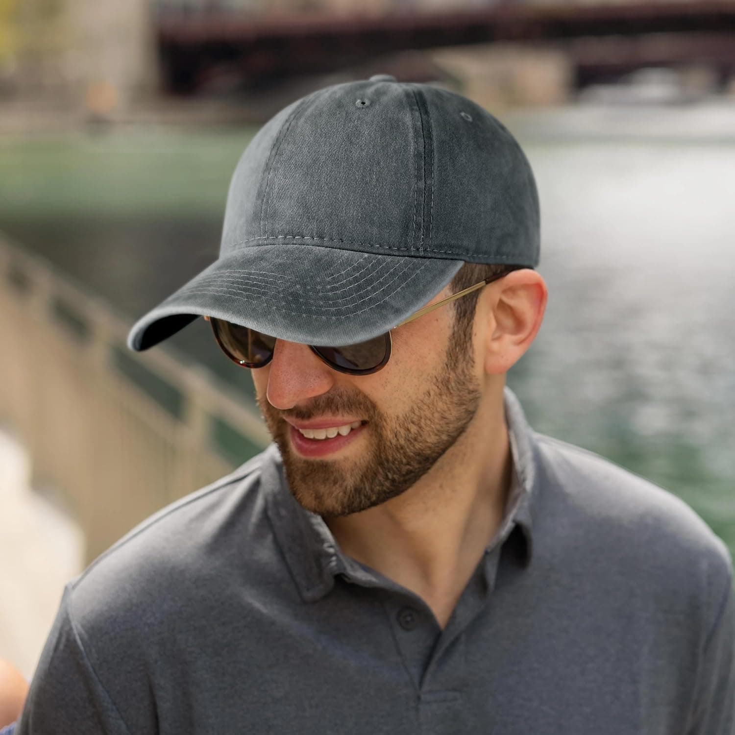 Edoneery Men Women Baseball Cap-Low Profile Adjustable Washed Cotton Golf Dad Hat at Amazon Men’s Clothing store thumbnail 3