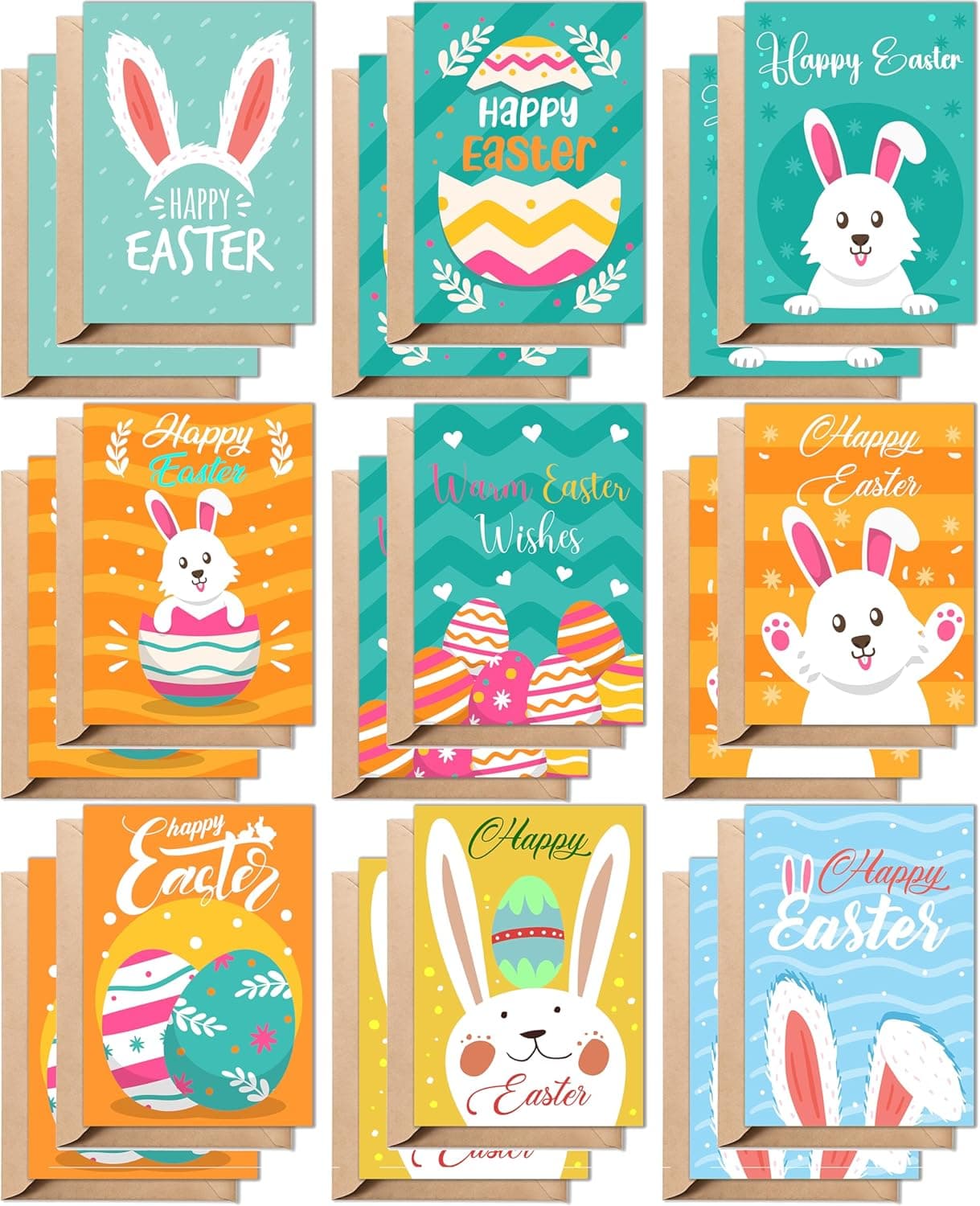 Easter Cards with Envelopes - 18 Greeting Cards Boxed Set — Easter Gifts gift idea