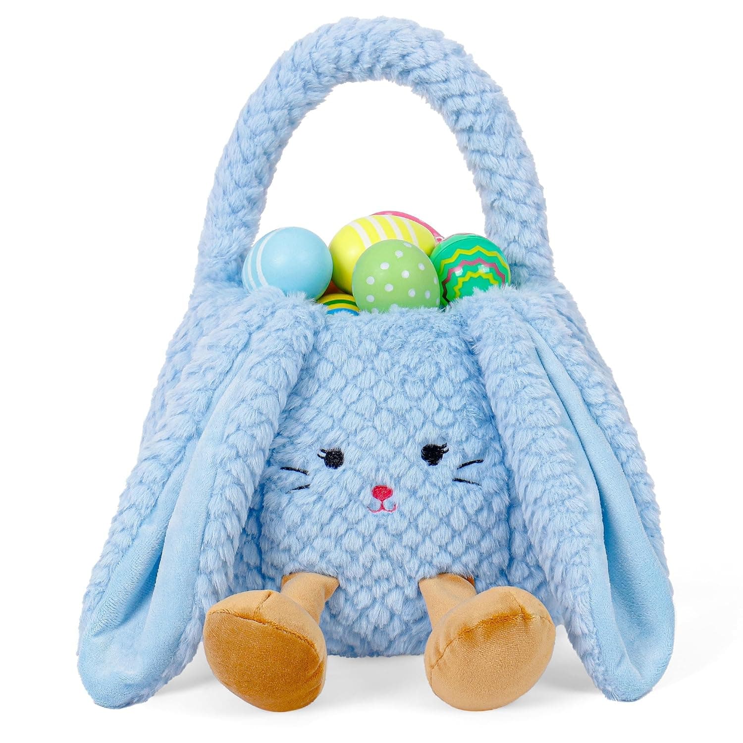 Easter Basket Plush for Kids, Cute Bunny Easter Bucket Egg Hunt Bag Boys Girls Festivals Gift : Baby — Easter Gifts gift idea