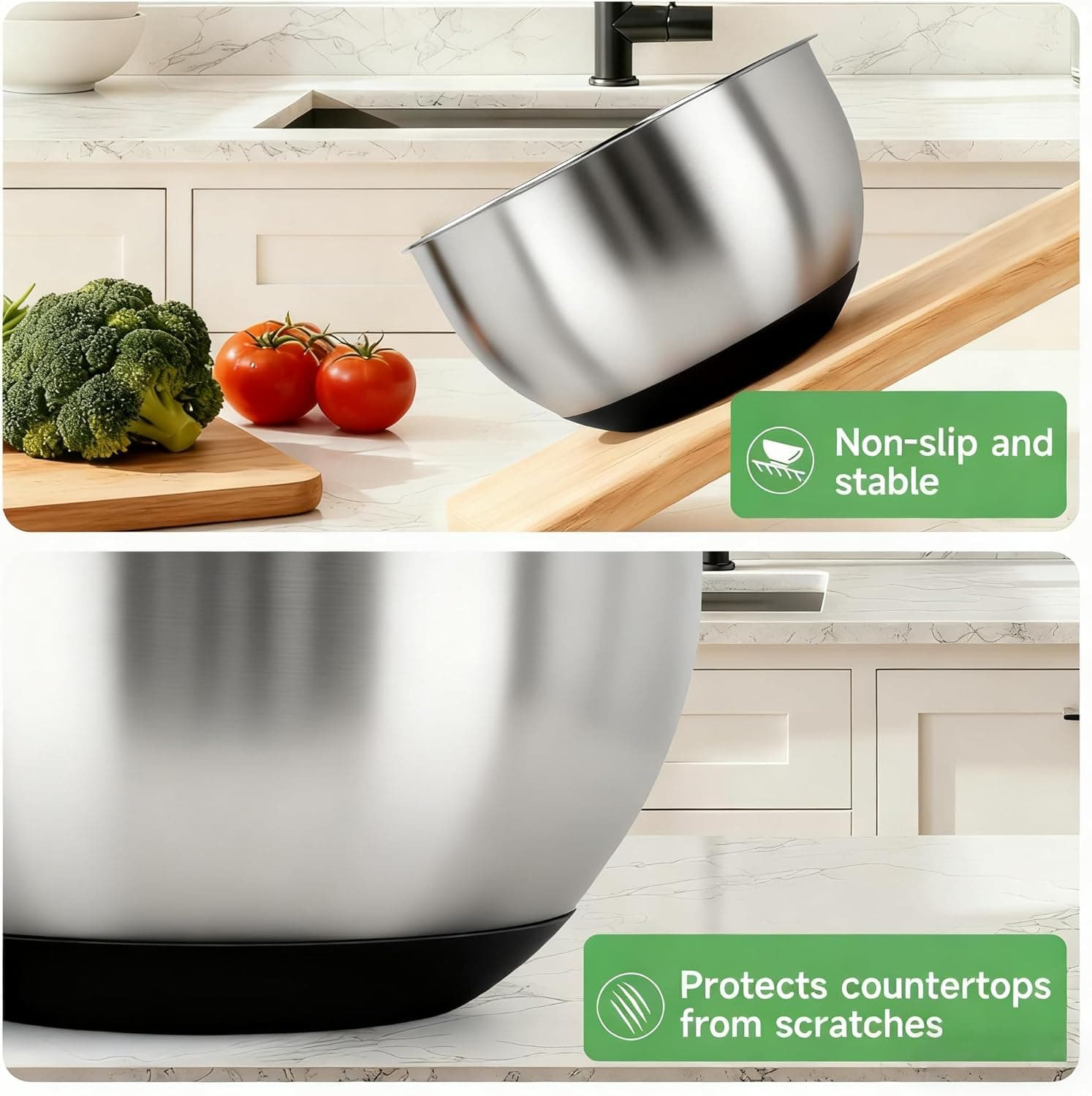 Stainless Steel Mixing Bowls with Airtight Lids thumbnail 5