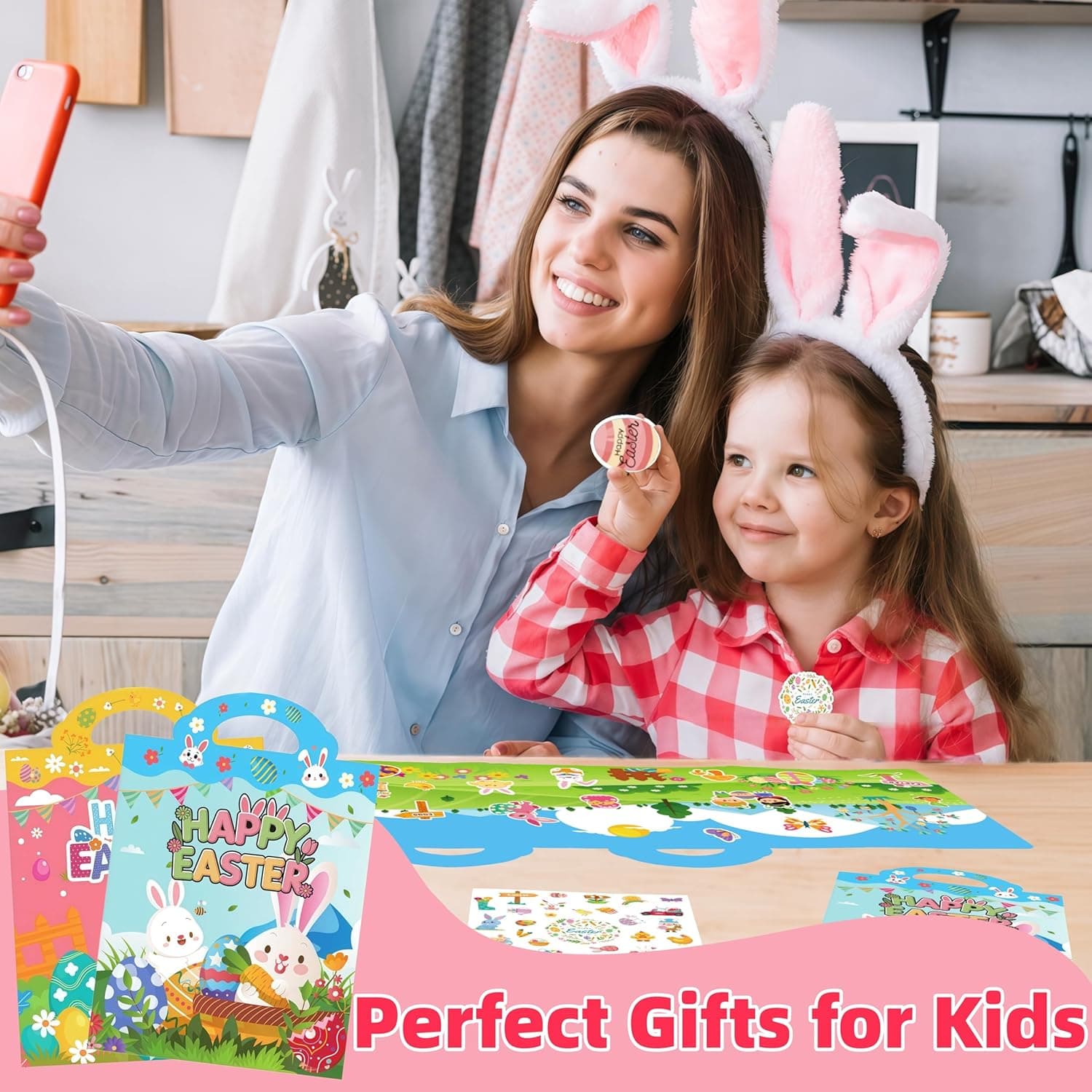 2 Sets Easter Reusable Sticker Books for Toddlers thumbnail 3