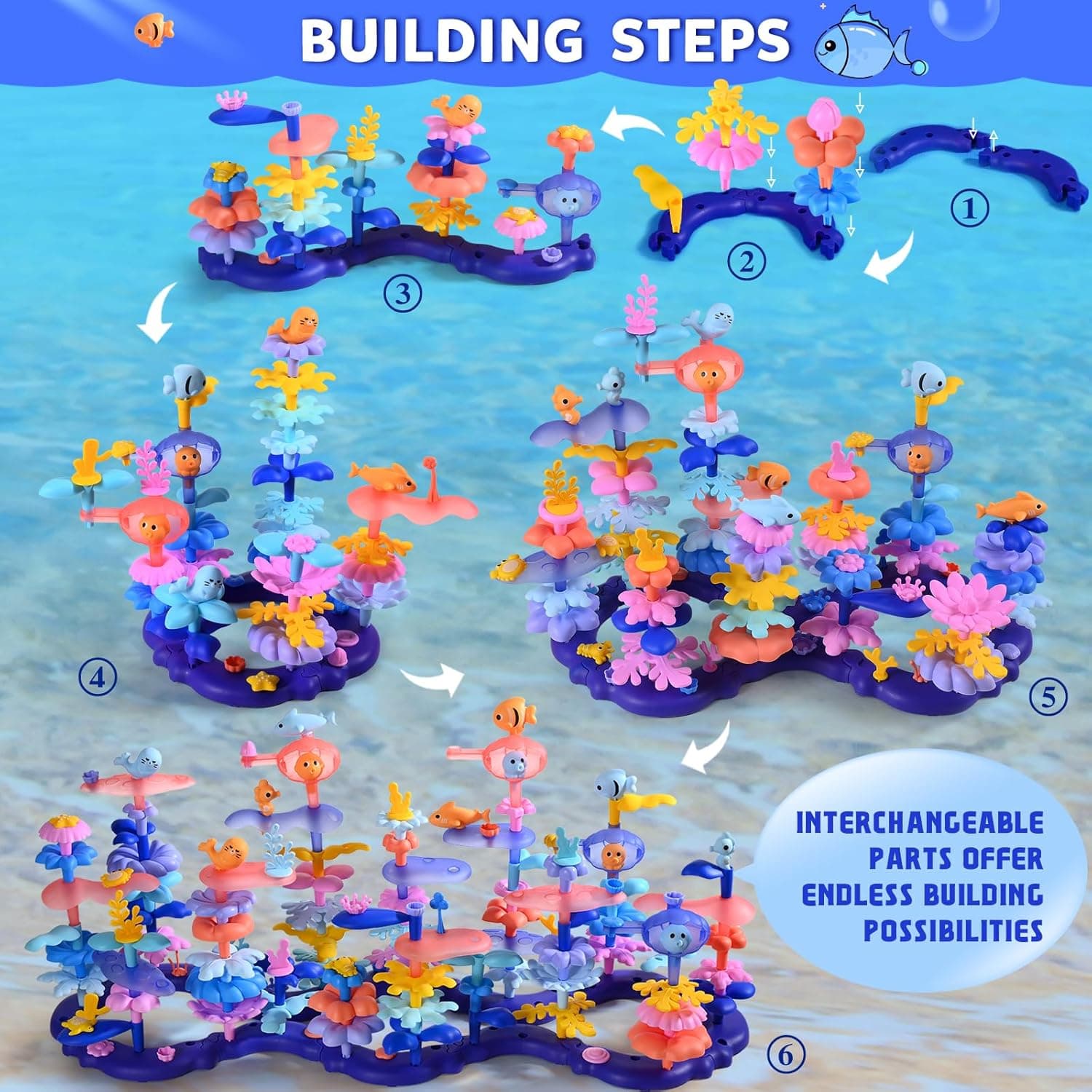 Doloowee 156-Piece Flower Garden Building Toys thumbnail 3