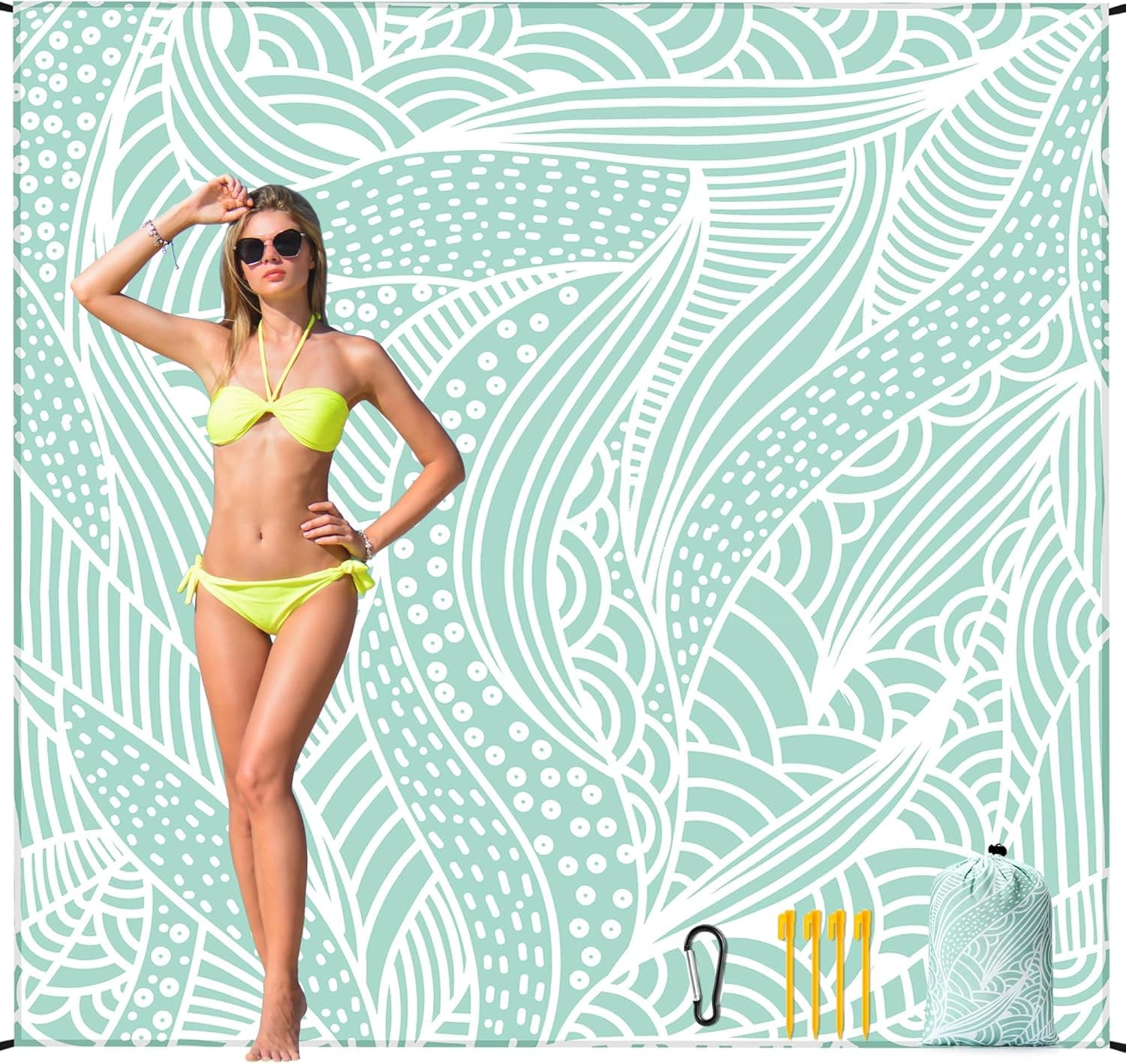 HIHOHO Waterproof Sandproof Beach Blanket Mat — Spring Gift Ideas gift idea