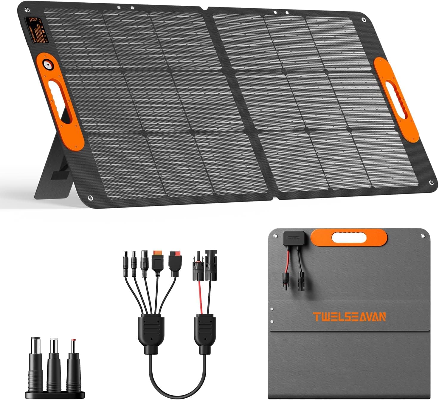 110W Portable Solar Panel for Jackery/EF/Bluetti/Anker/Goal Zero Power Station, IP68 Waterproof, 24% Efficiency, MC4 Output, ETFE Foldable Solar Charger with Adjustable Kickstand for Camping Outdoor : Patio, Lawn &amp; Garden — Spring Gift Ideas gift idea