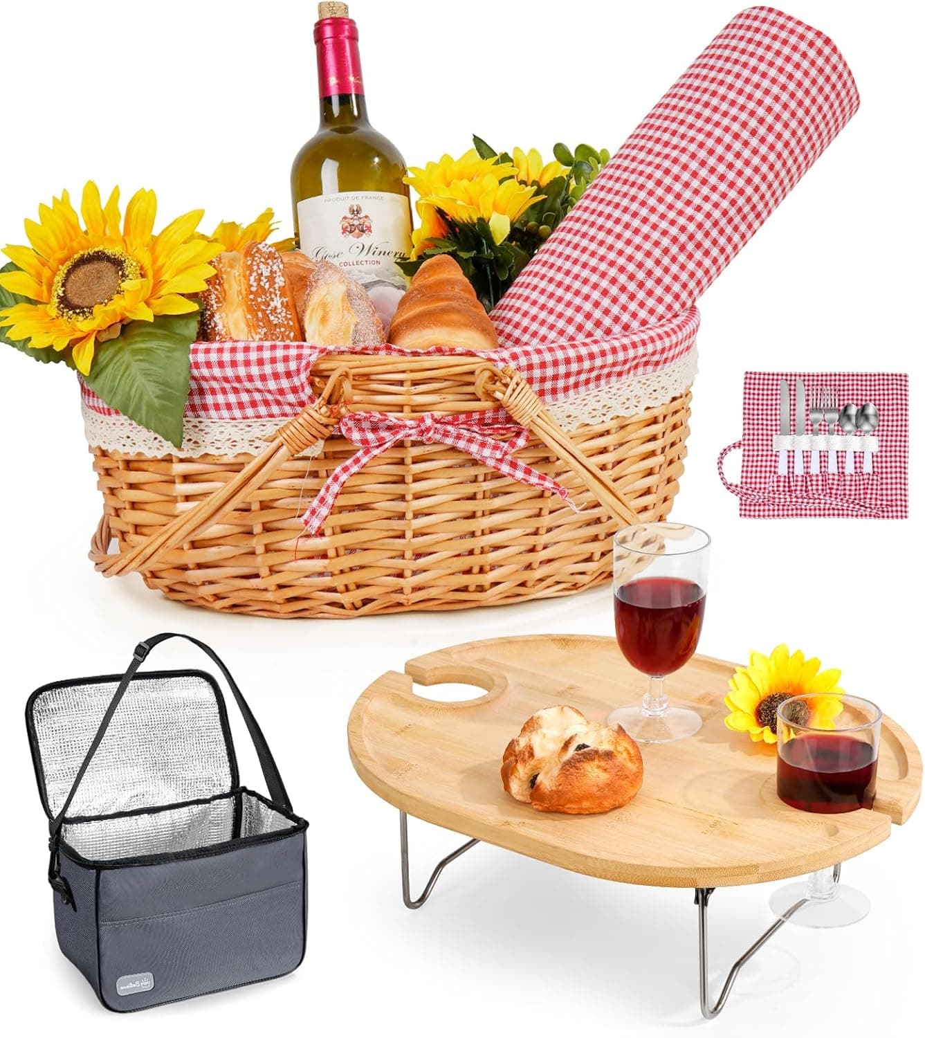 Picnic Basket for 2 with Table and Blanket — Spring Gift Ideas gift idea