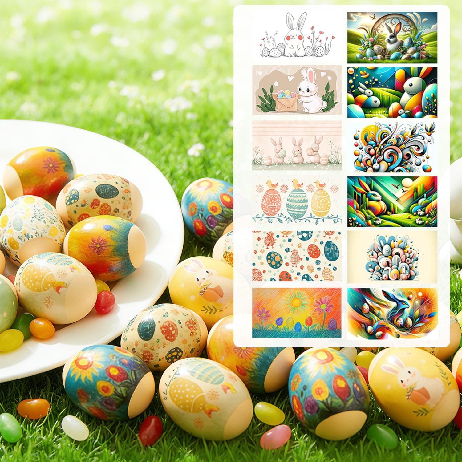 48-Piece Heat Shrink Easter Egg Decorating Wraps thumbnail 5