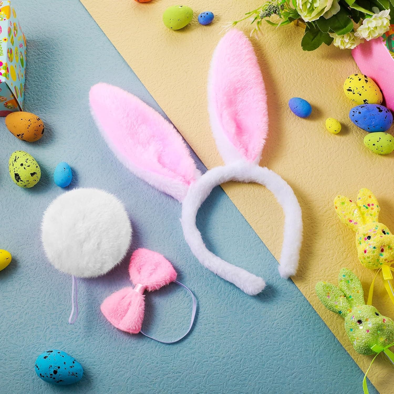 Chuangdi 18 Pcs Easter Bunny Headband Set thumbnail 5