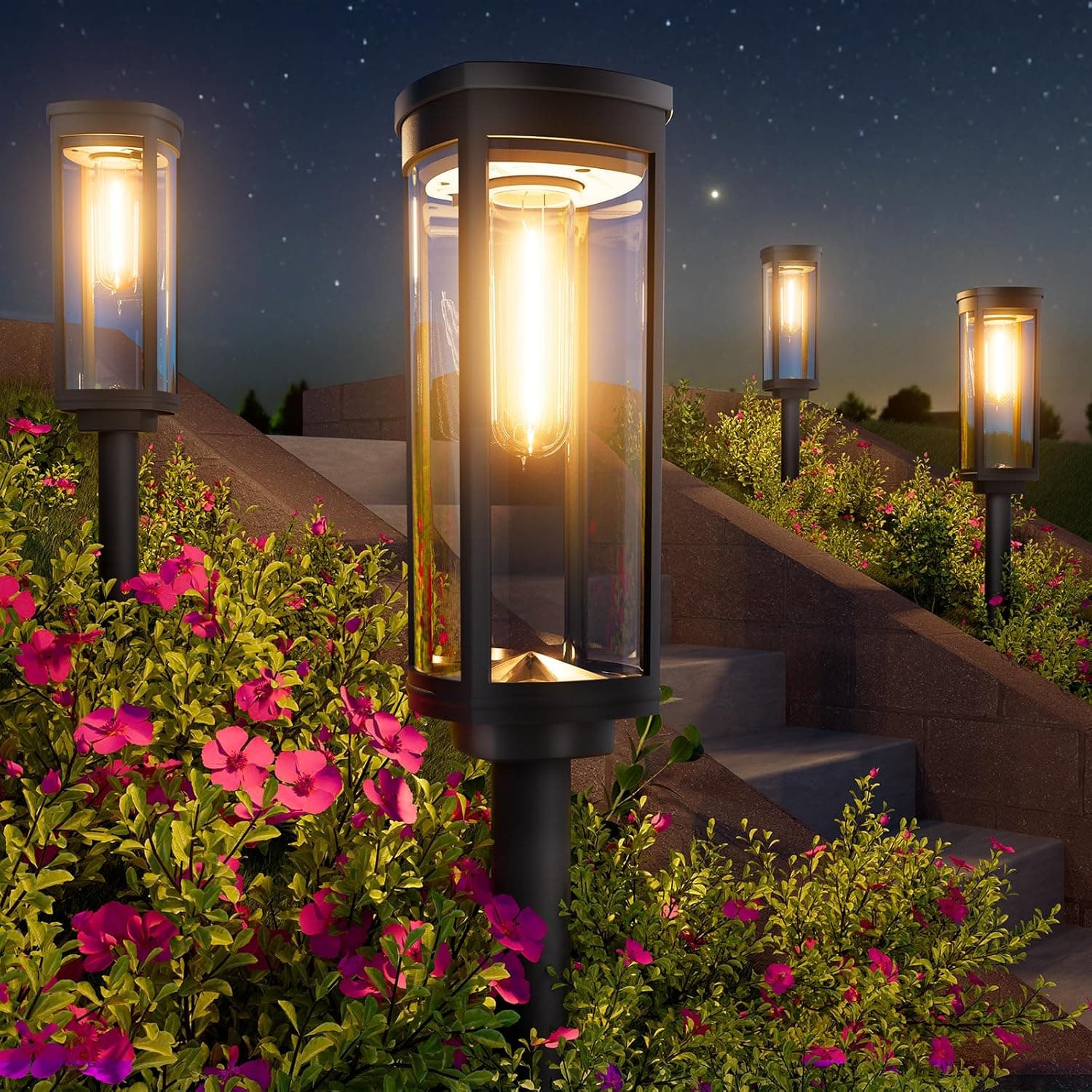 BITPOTT Bright Solar Pathway Lights - 8 Pack view 1