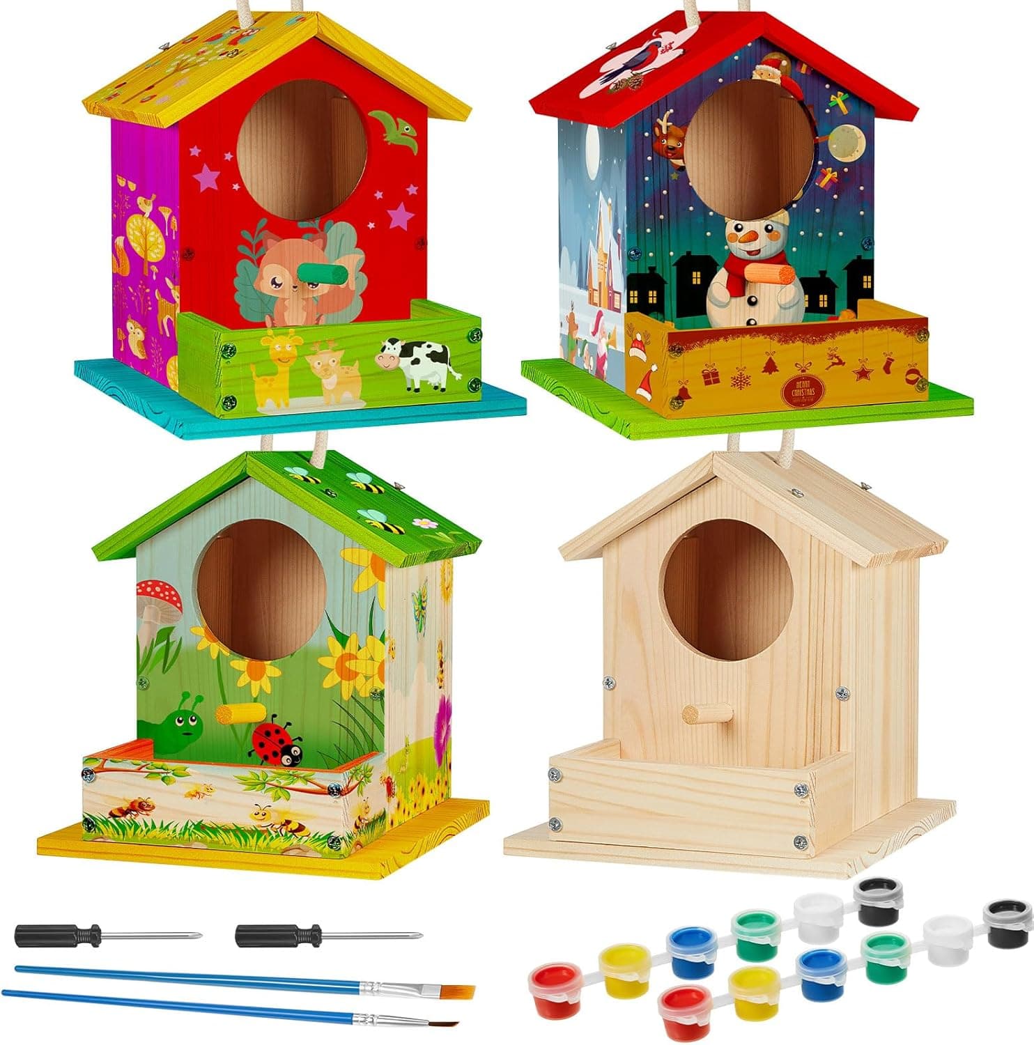 Liliful 36 Pack DIY Wooden Birdhouse Kit — Easter Gifts gift idea