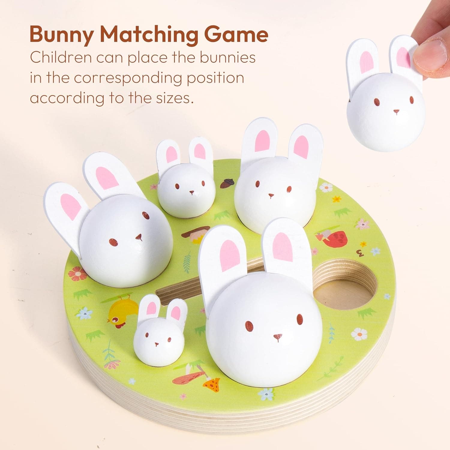 Woodtoe Magnetic Easter Eggs - Montessori Picking Toy thumbnail 4