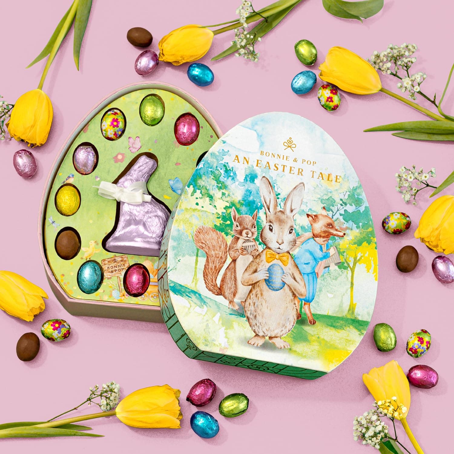 Easter Chocolate Gift Egg with Foiled Bunny & Chocolate Eggs by Bonnie and Pop thumbnail 5