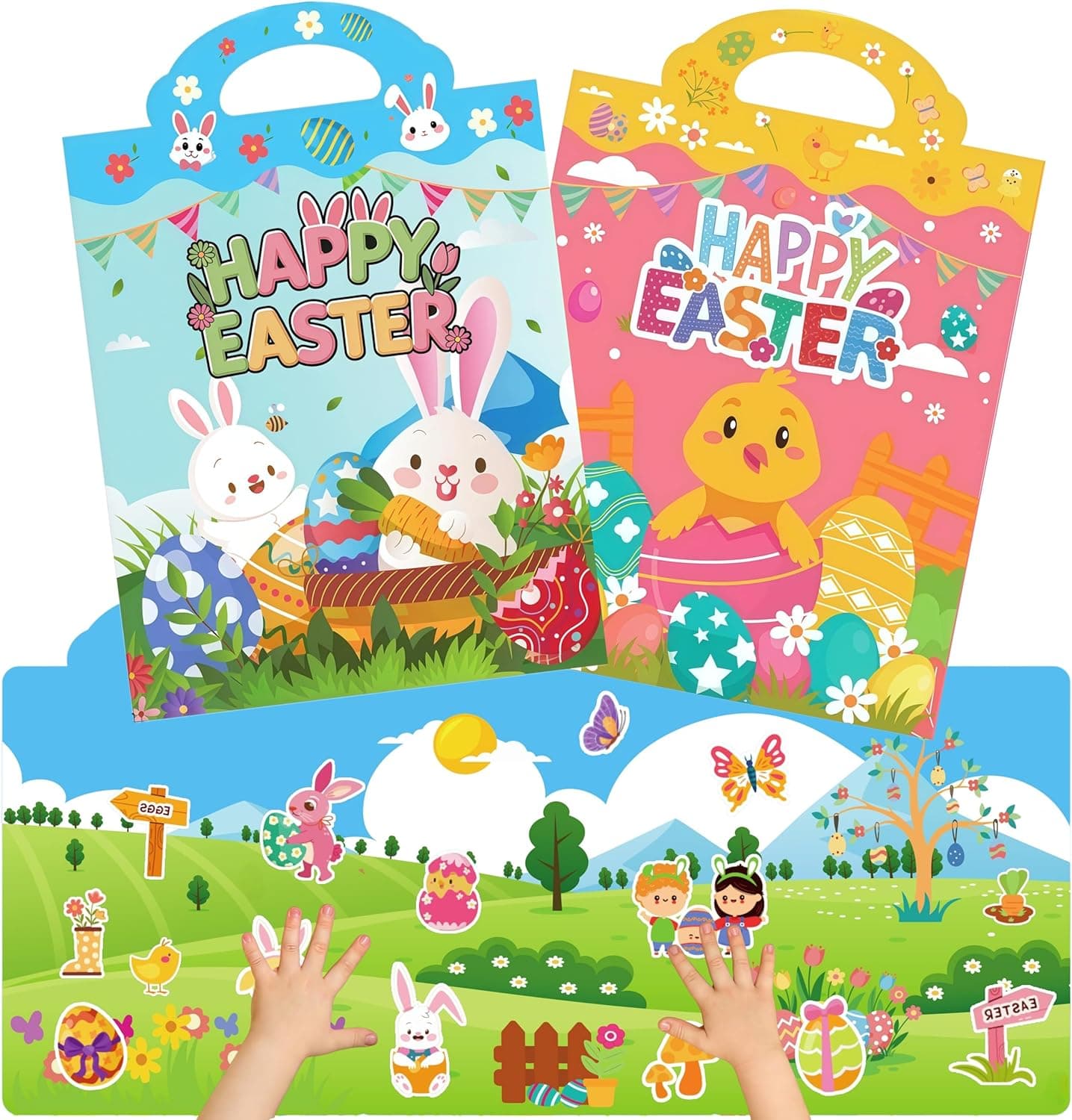 2 Sets Easter Reusable Sticker Books for Toddlers — Easter Gifts gift idea