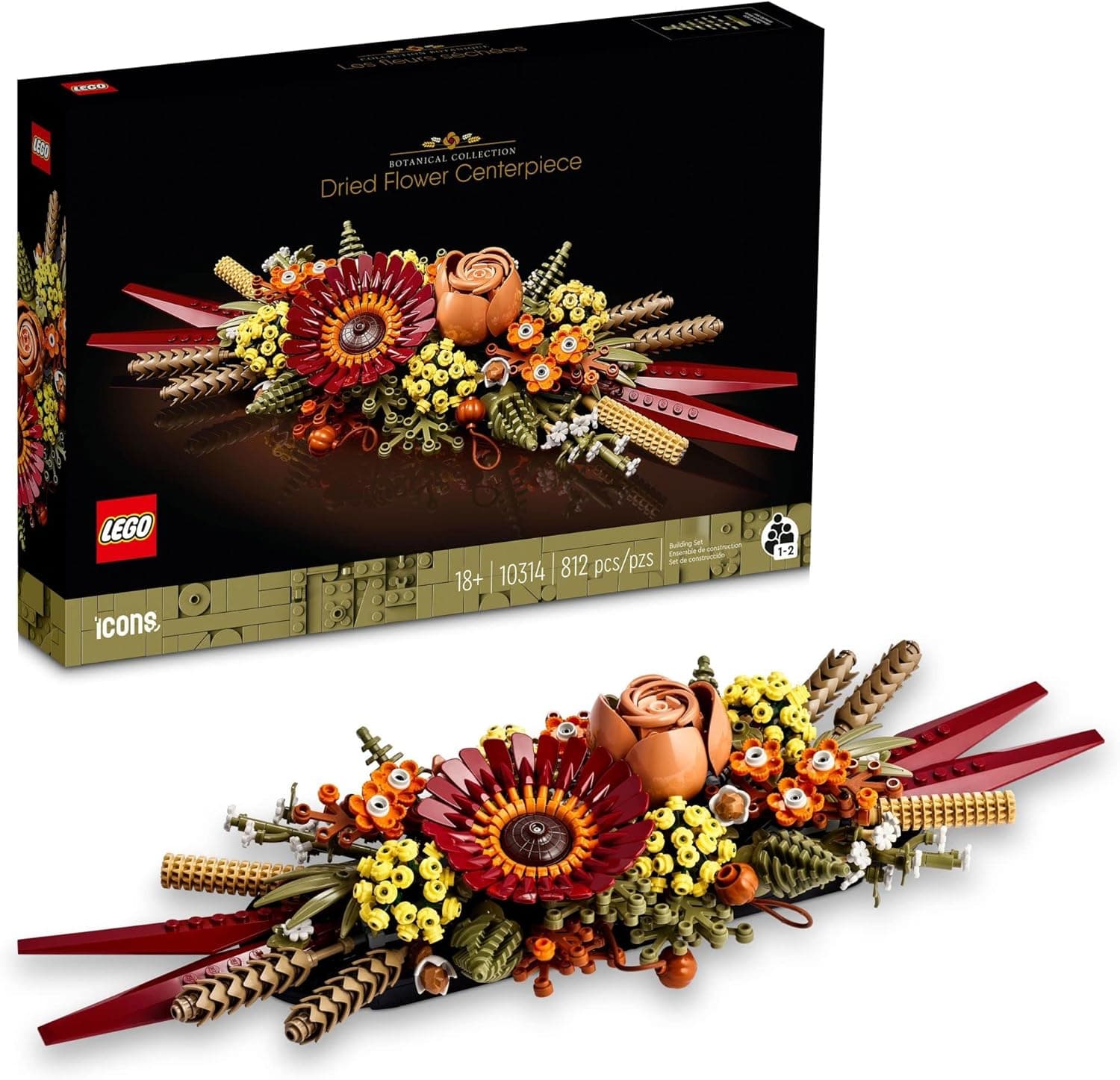 Elevate Your Autumn Decor with the LEGO Icons Dried Flower Centerpiece
