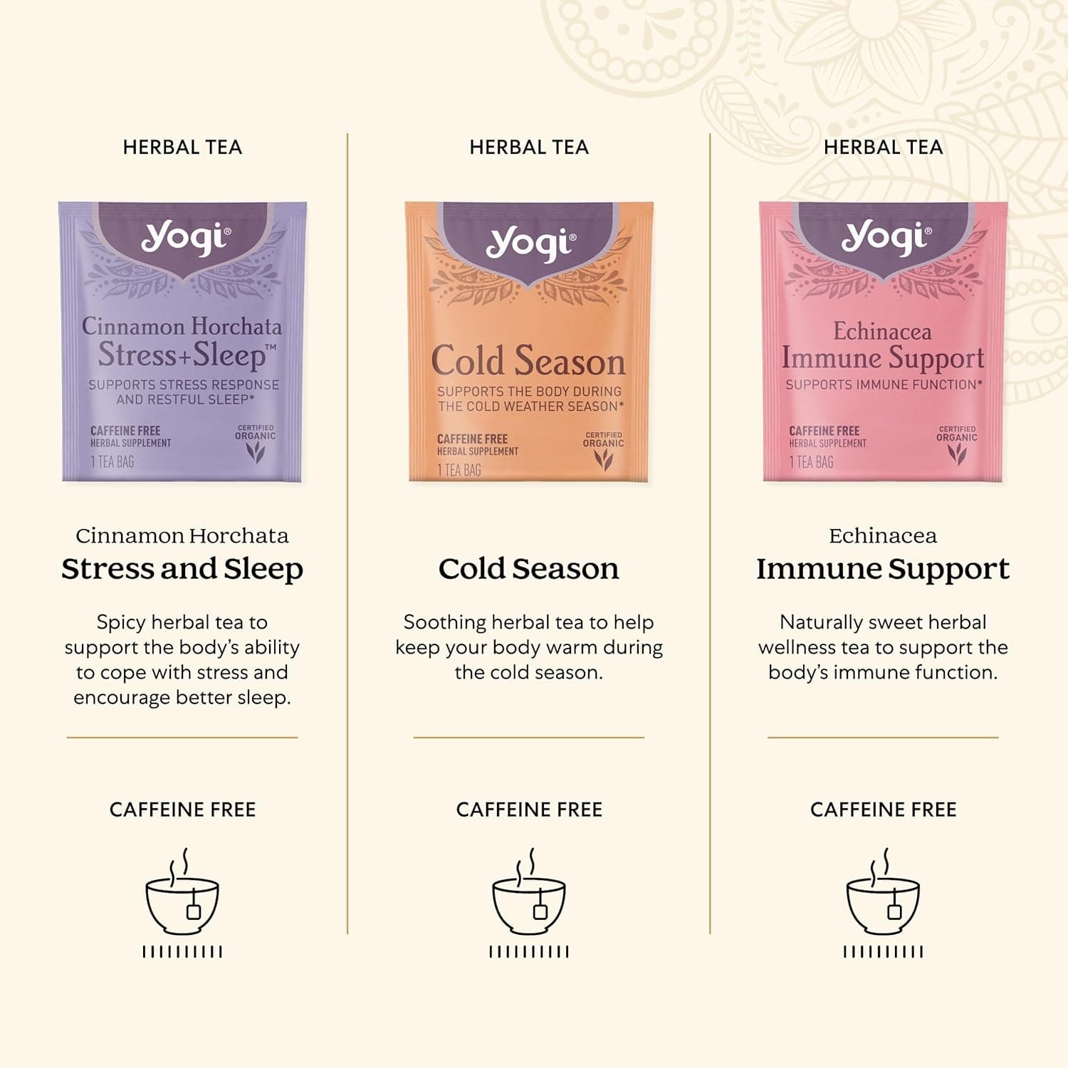 Organic Sampler Gift Box-5 Tea Bags per Flavor (45 Tea Bags)-Delicious Wellness Immunity Teas-9 Herbal Teas-Caffeine-Free Tea Variety Pack-Tea Gift Set : Grocery &amp; Gourmet Food thumbnail 5