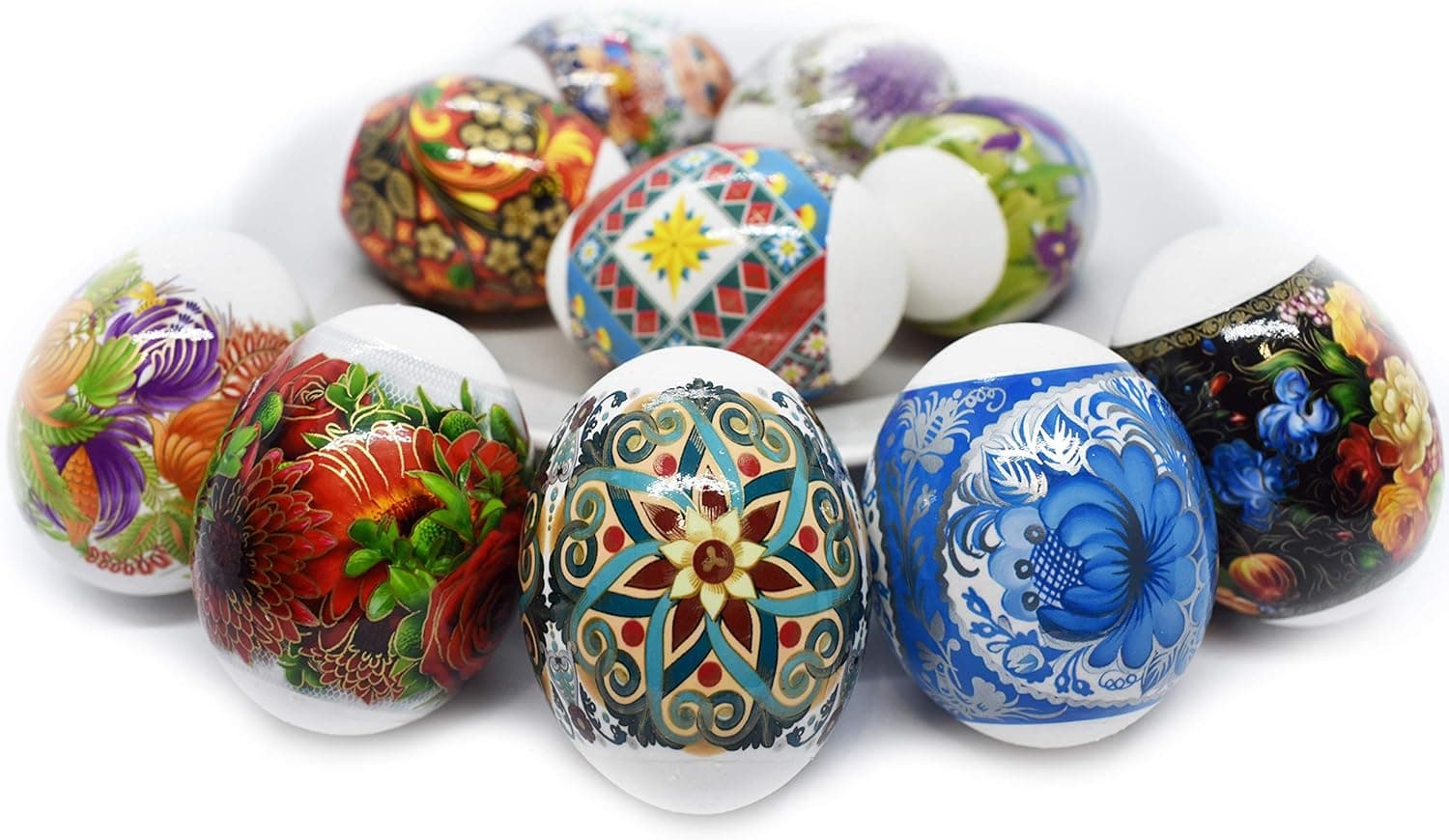 Pack 10 Thermo Heat Shrink Sleeves - Easter Egg Decorating Kit - Ukrainian Pysanky Supplies - Decorative Egg Wraps - Easter Decoration Wraps Pysanka Pysanky - for 70 Eggs : Grocery &amp; Gourmet Food thumbnail 4