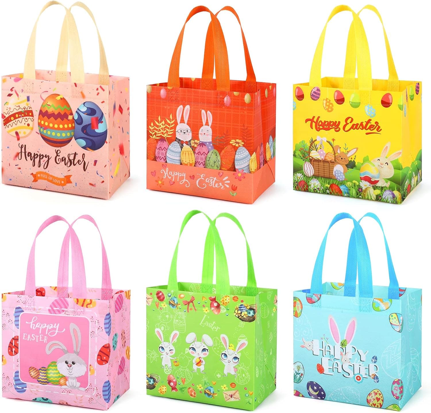 Easter Baskets for Kids: Colorful 12-Pack Reusable Set