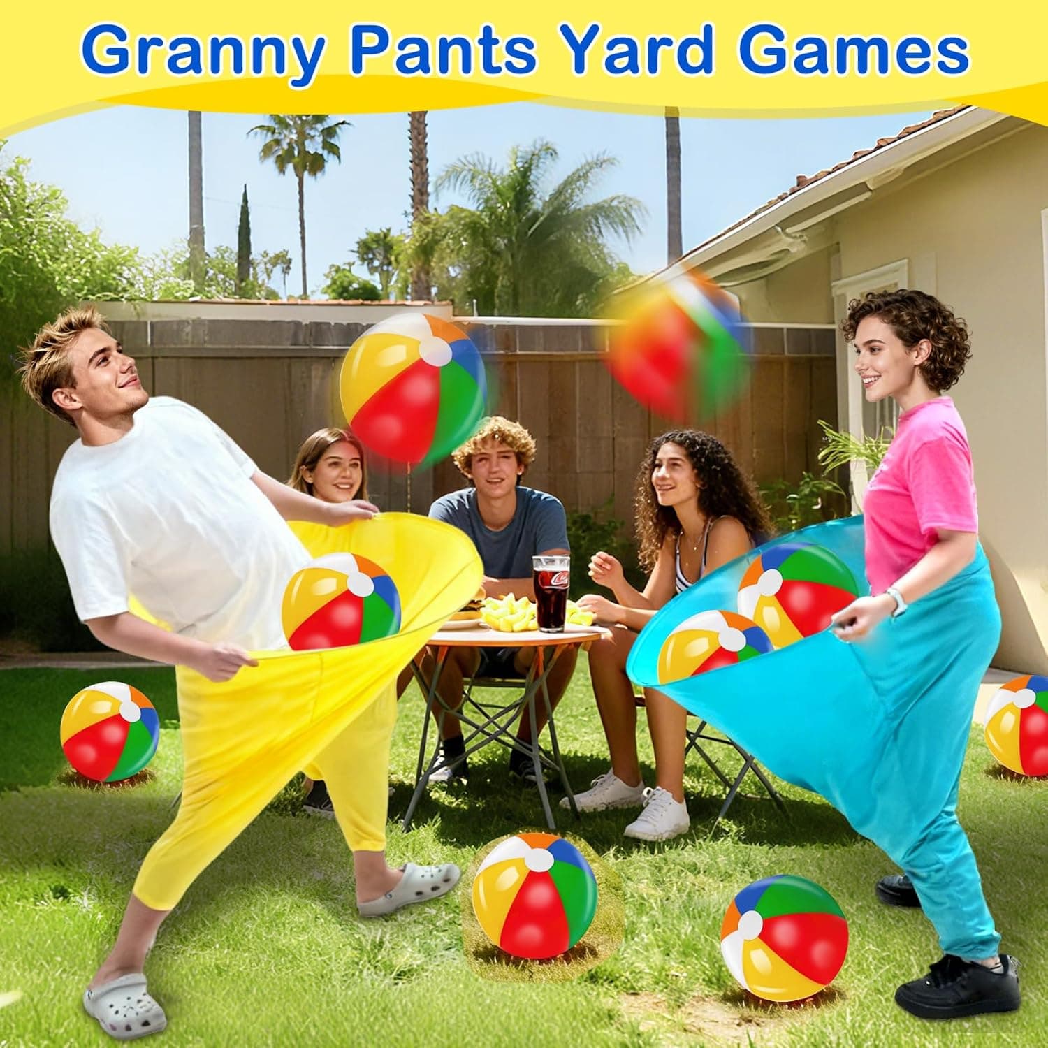 11 Pc Granny Pants Yard Game Easter Set with Bouncy Balls thumbnail 5