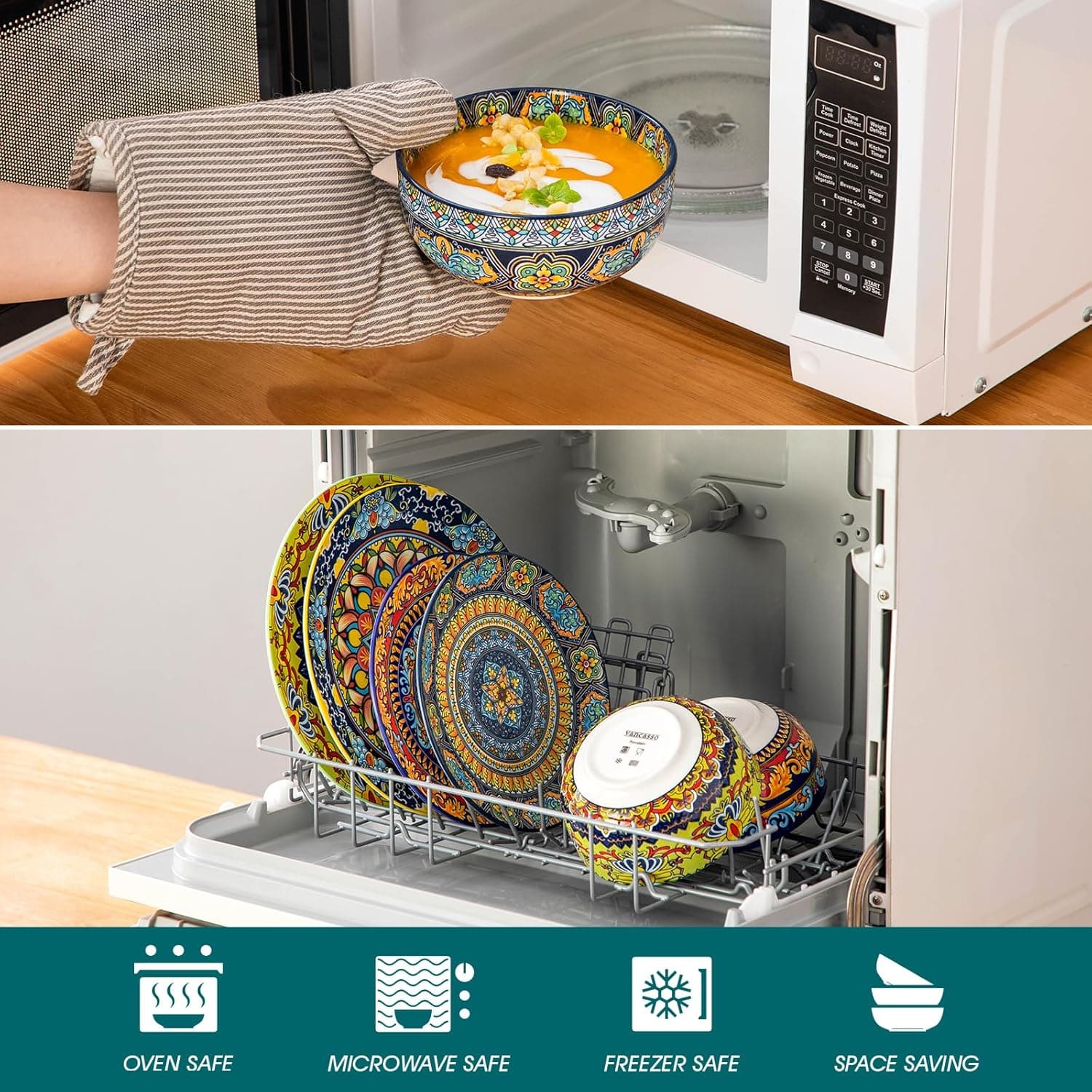 vancasso 12-Piece Bohemian Porcelain Dinnerware Set thumbnail 4