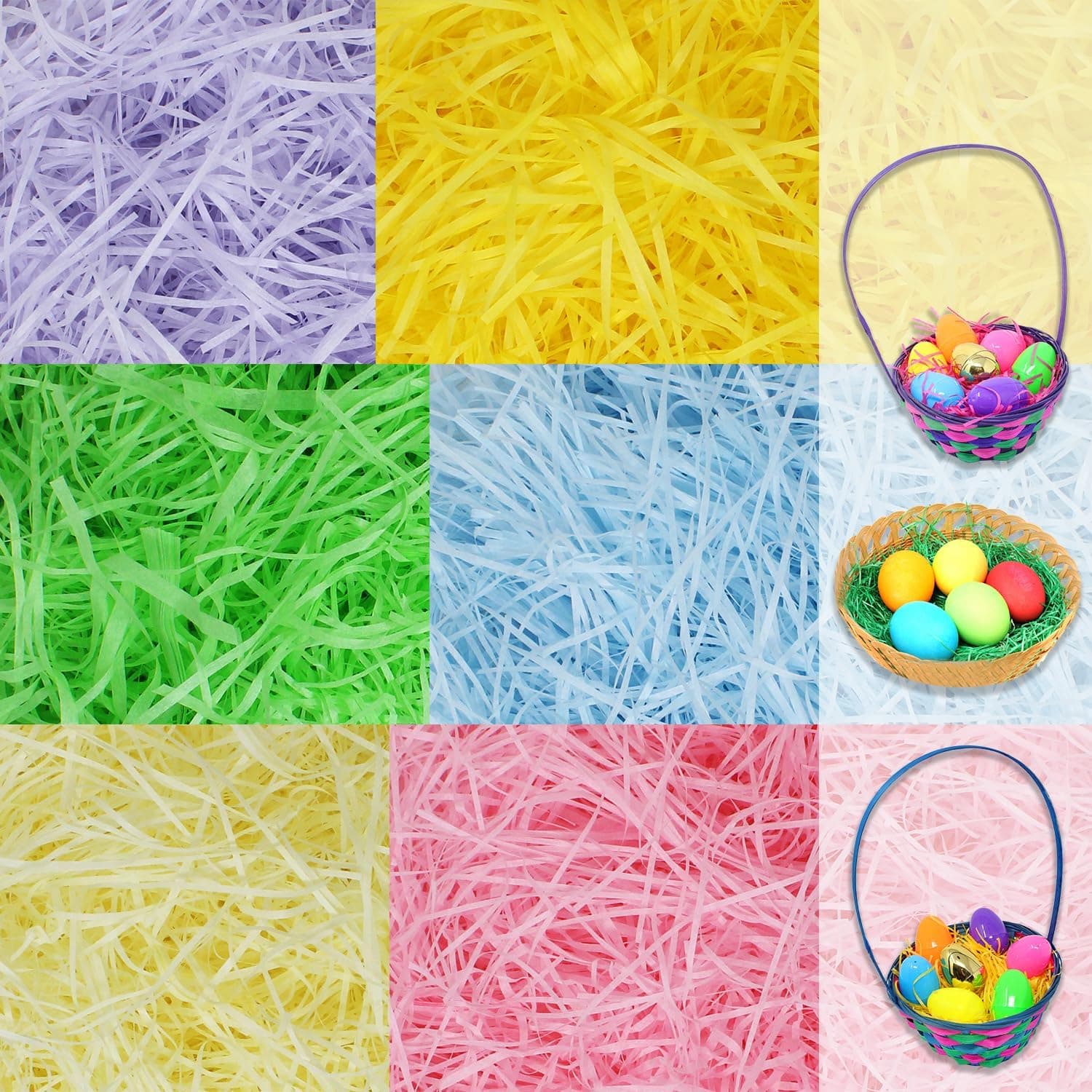 JOYIN 1.5 LB Easter Grass - 6 Color Crinkle Filler Paper — Easter Gifts gift idea