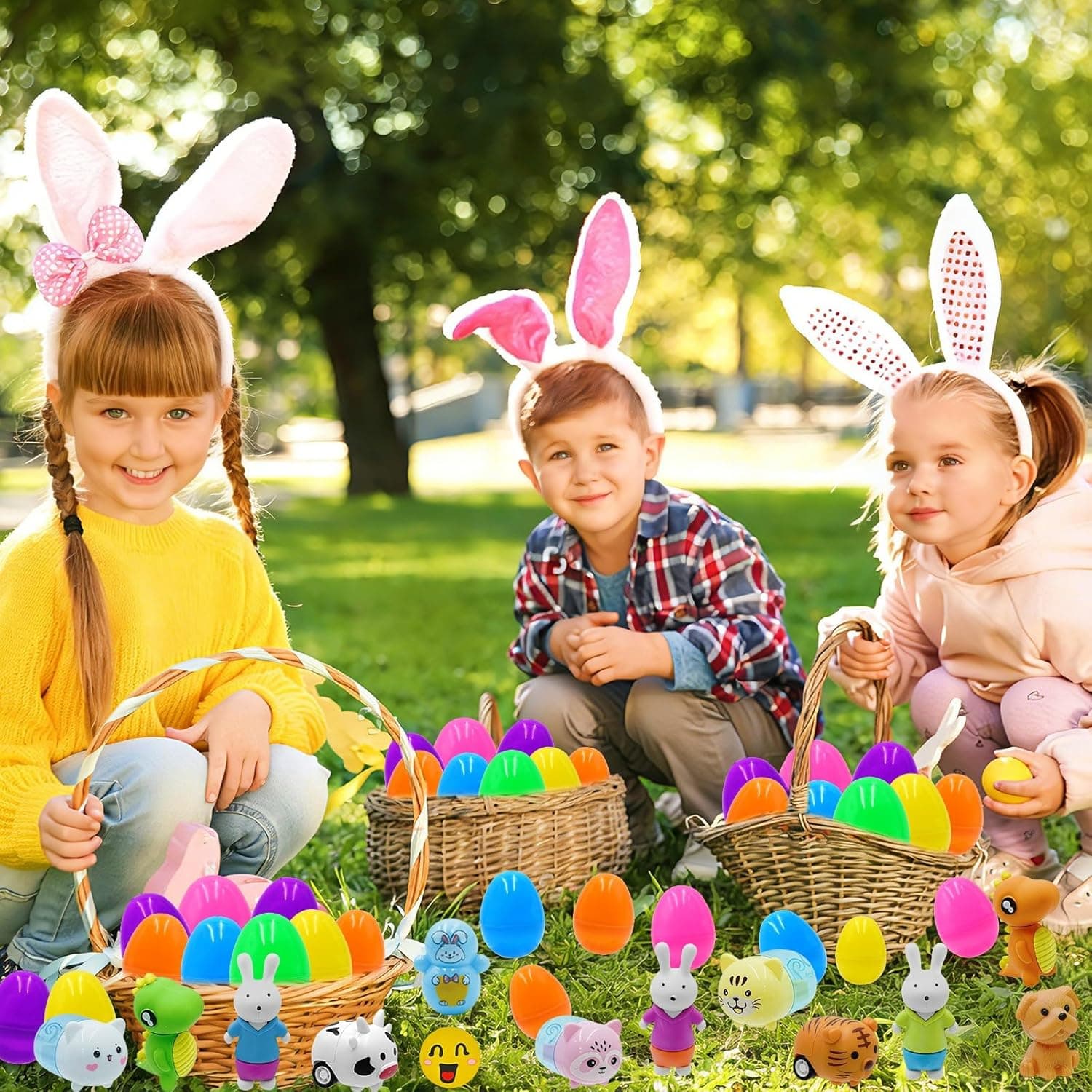 ZICZLI 50 Pack Prefilled Easter Eggs with Assorted Toys thumbnail 5