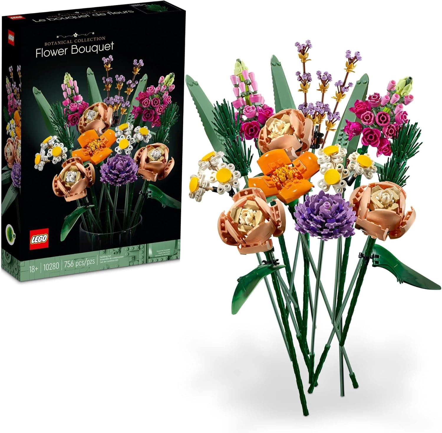 LEGO Botanicals Flower Bouquet Building Set - Artificial Flowers for Decoration for Home and Display, Ages 18+ - Small Fake Flowers for Table, Desk, Office - Gift for Birthdays - 10280 : Toys &amp; Games — Spring Gift Ideas gift idea