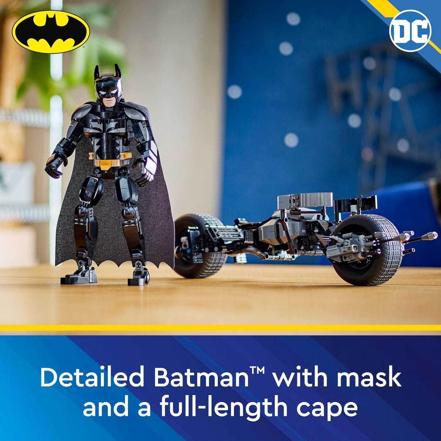 LEGO DC Batman Construction Figure & The Bat-Pod Bike thumbnail 2